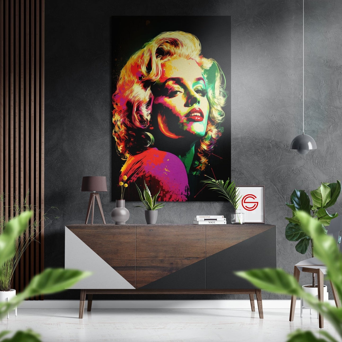 Marilyn Monroe Fırçalı Metalik Alu-Dibond