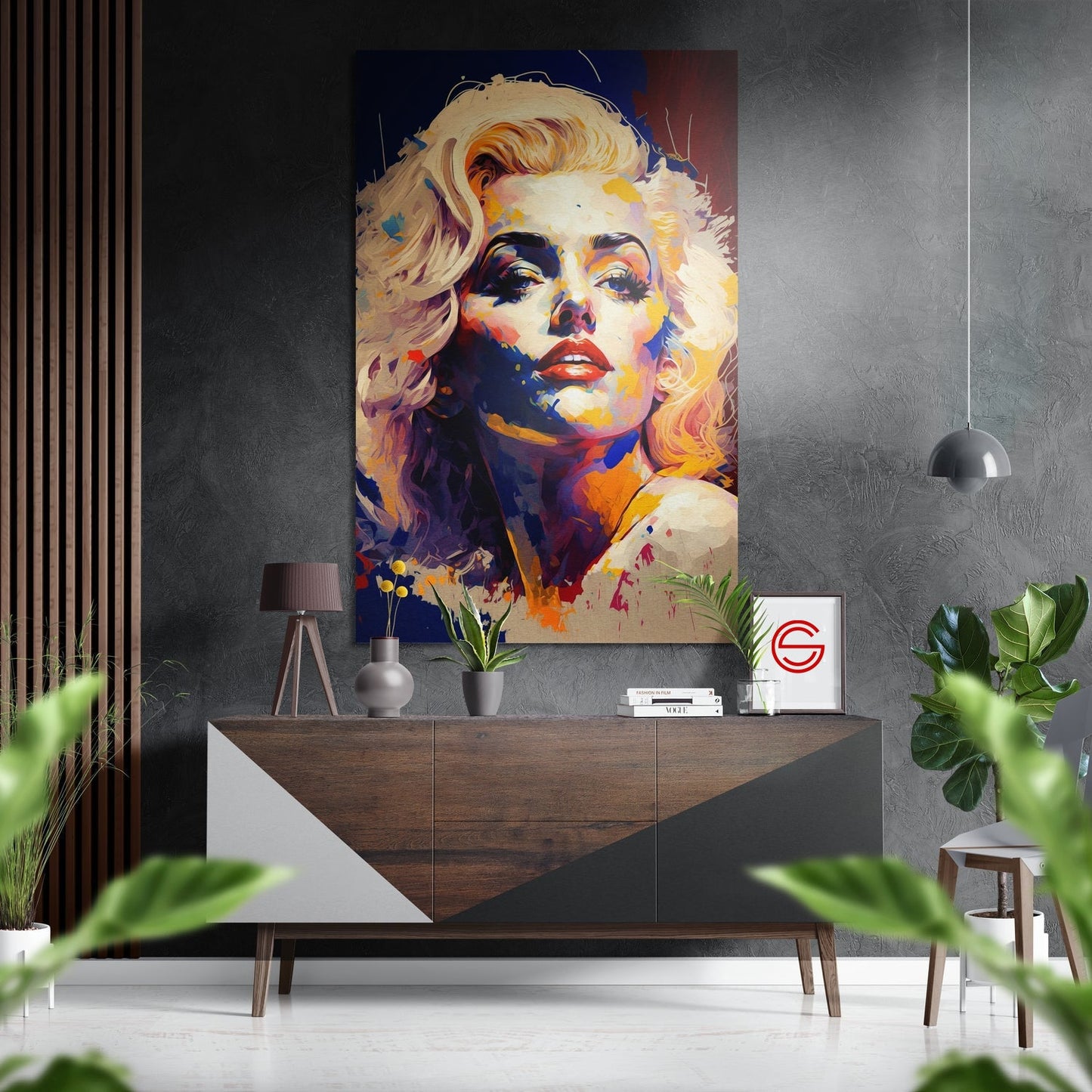 Marilyn Monroe Fırçalı Metalik Alu-Dibond