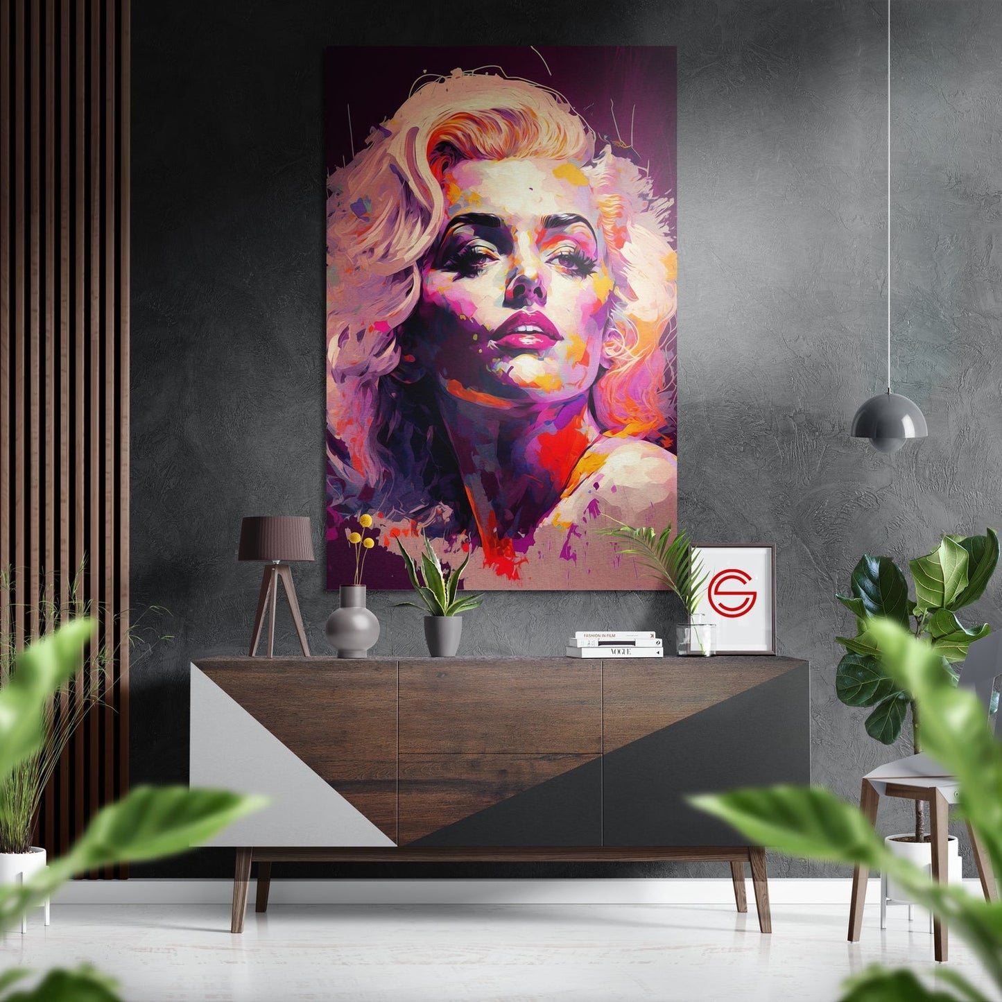 Marilyn Monroe Fırçalı Metalik Alu-Dibond