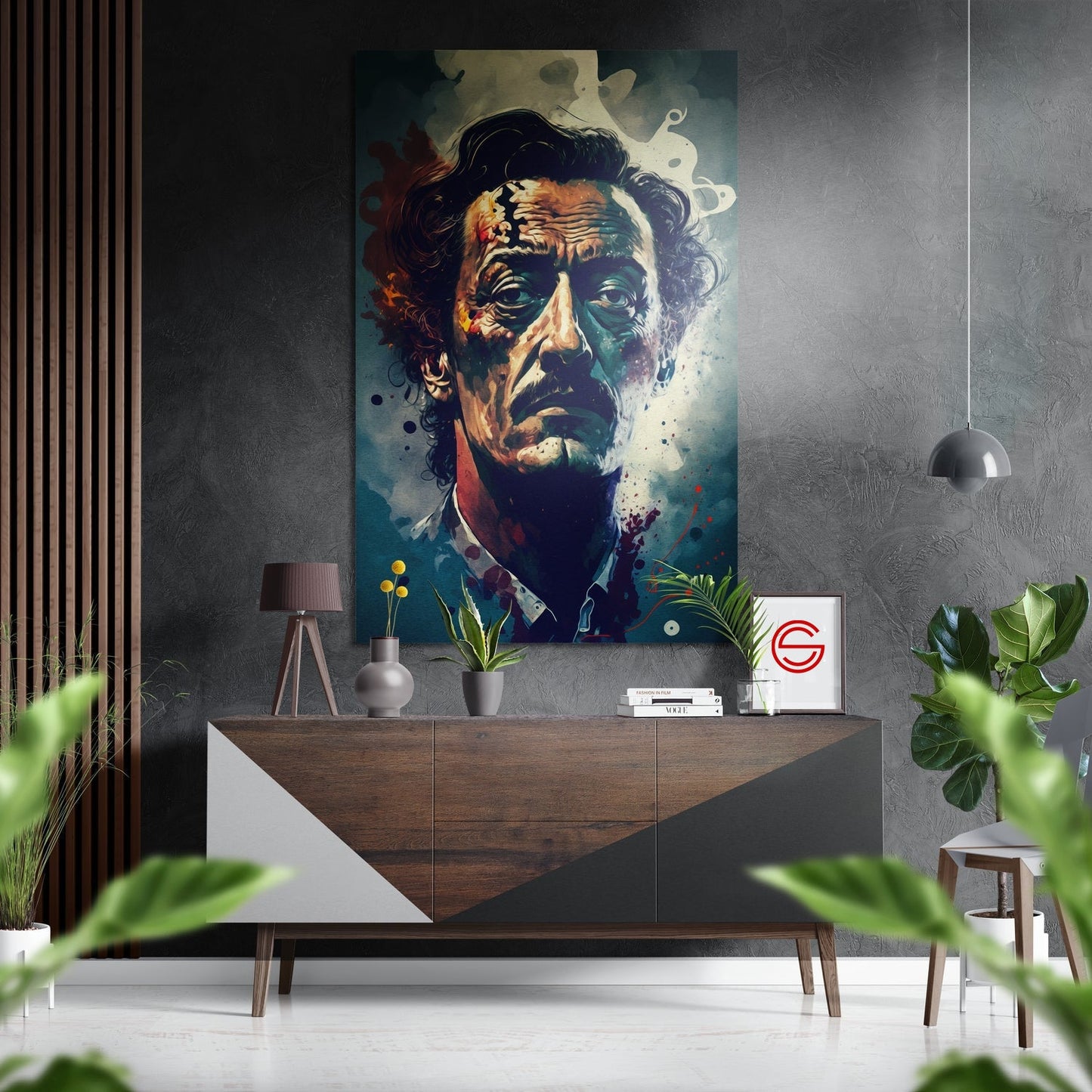 Salvador Dali Fırçalı Metalik Alu-Dibond