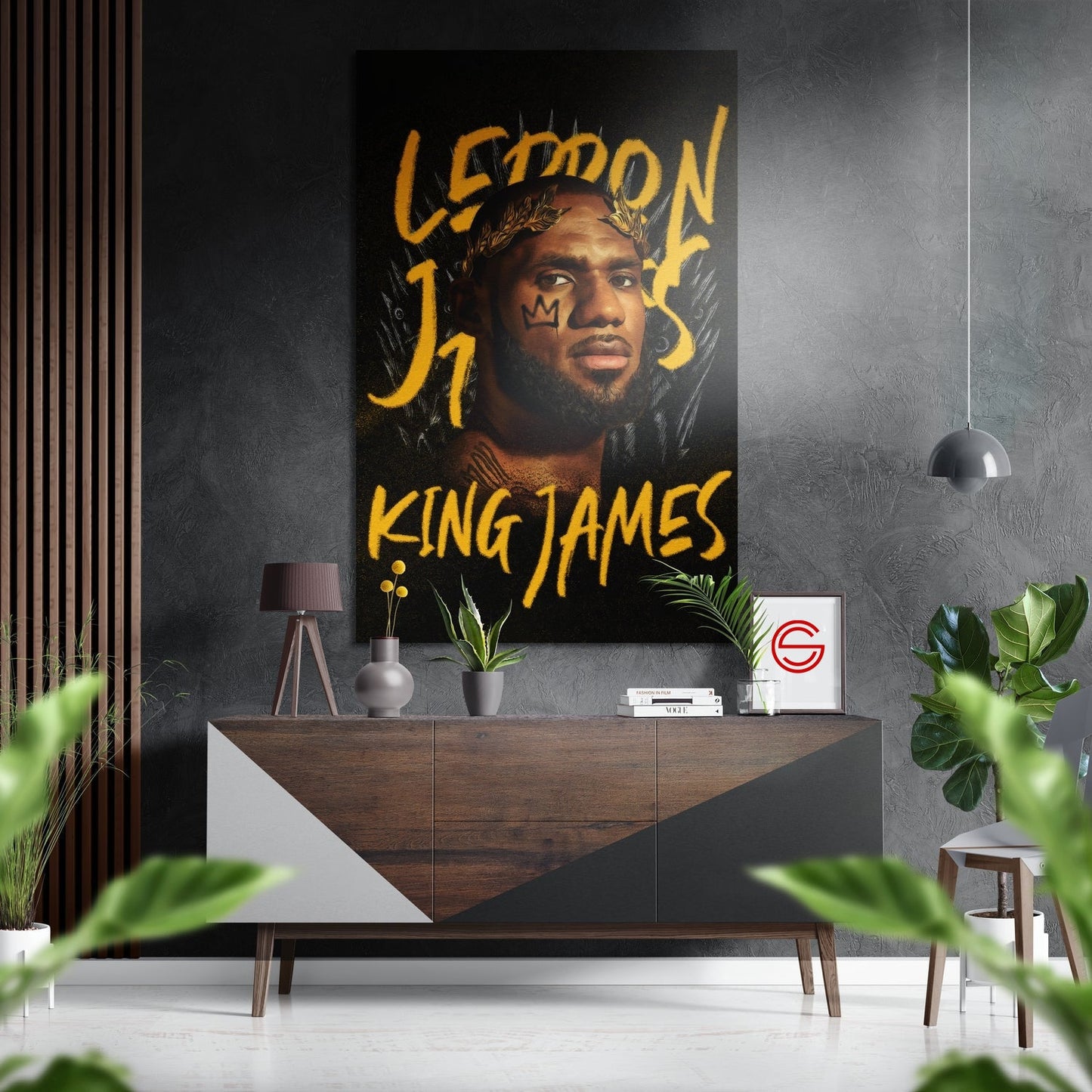 Lebron James Fırçalı Metalik Alu-Dibond