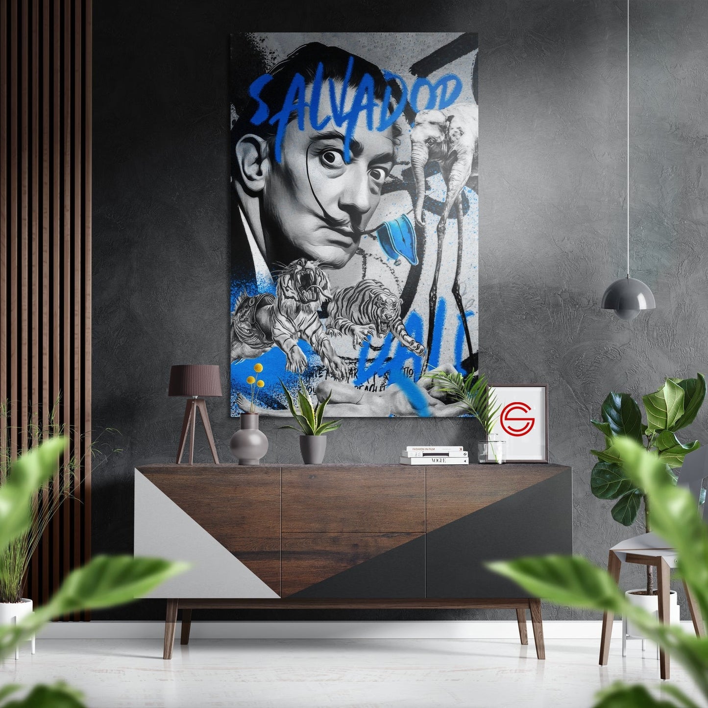 Salvador Dali Fırçalı Metalik Alu-Dibond