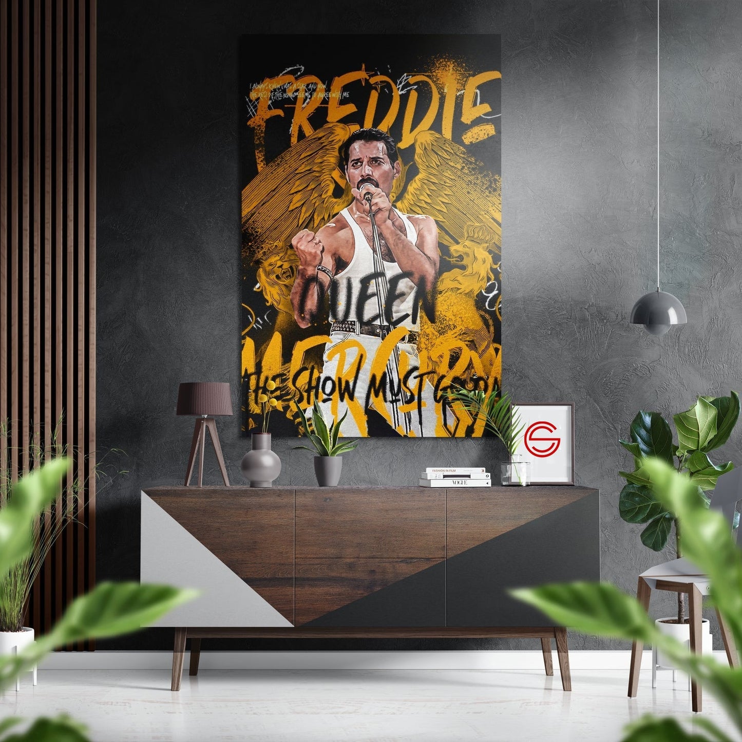 Freddie Mercury Fırçalı Metalik Alu-Dibond