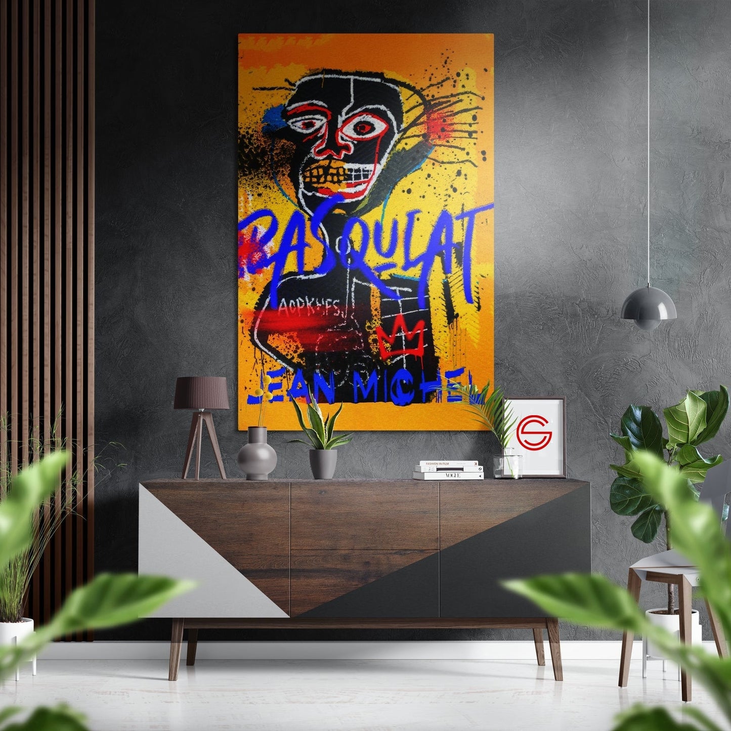 Basquiat Fırçalı Metalik Alu-Dibond