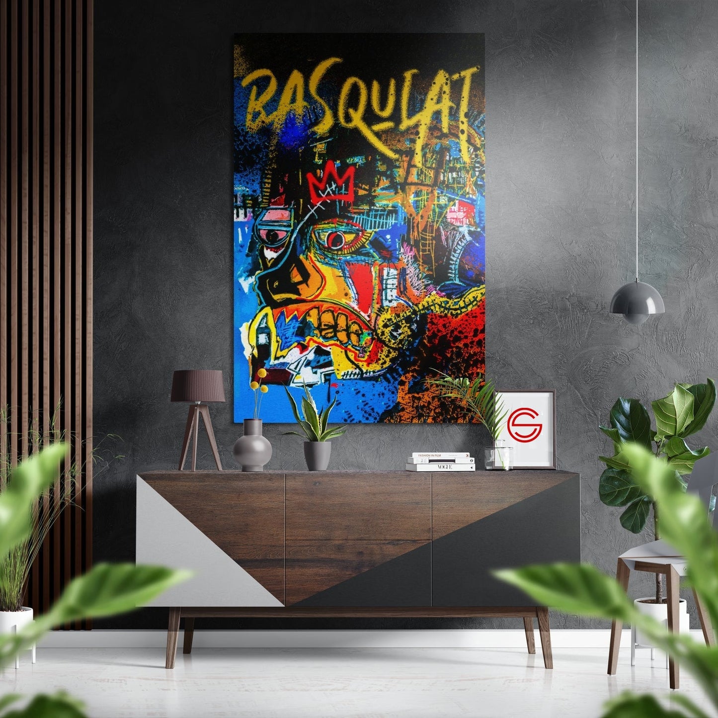 Basquiat Fırçalı Metalik Alu-Dibond