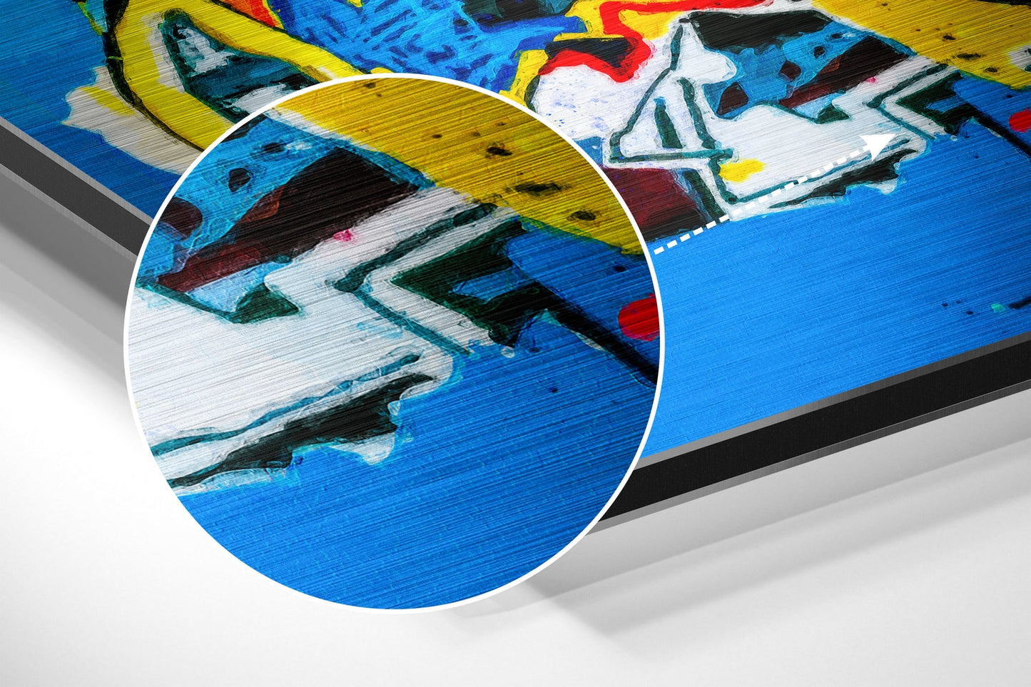 Basquiat Fırçalı Metalik Alu-Dibond