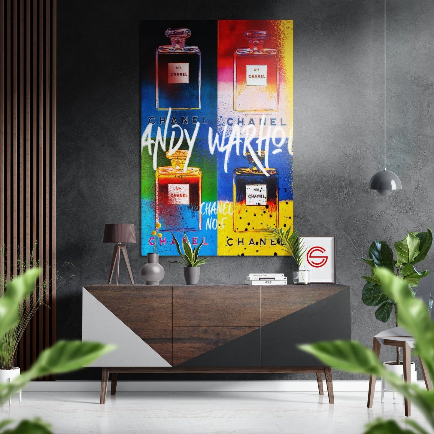 Andy Warhol Fırçalı Metalik Alu-Dibond