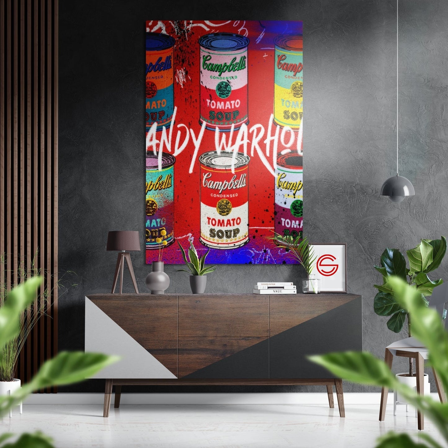 Andy Warhol Fırçalı Metalik Alu-Dibond