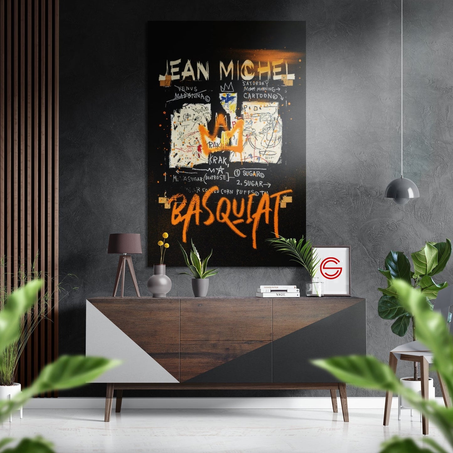 Basquiat Fırçalı Metalik Alu-Dibond