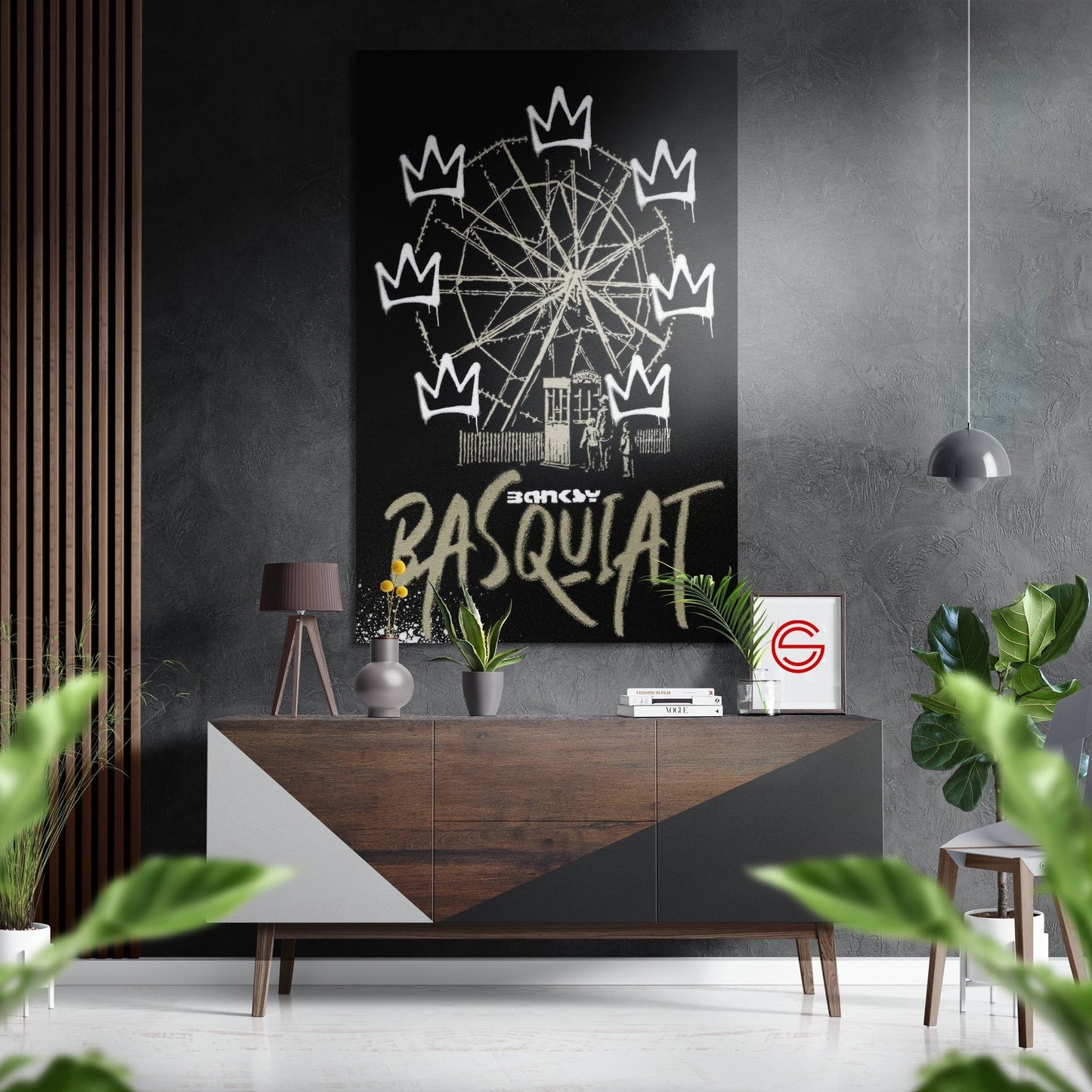 Basquiat Fırçalı Metalik Alu-Dibond