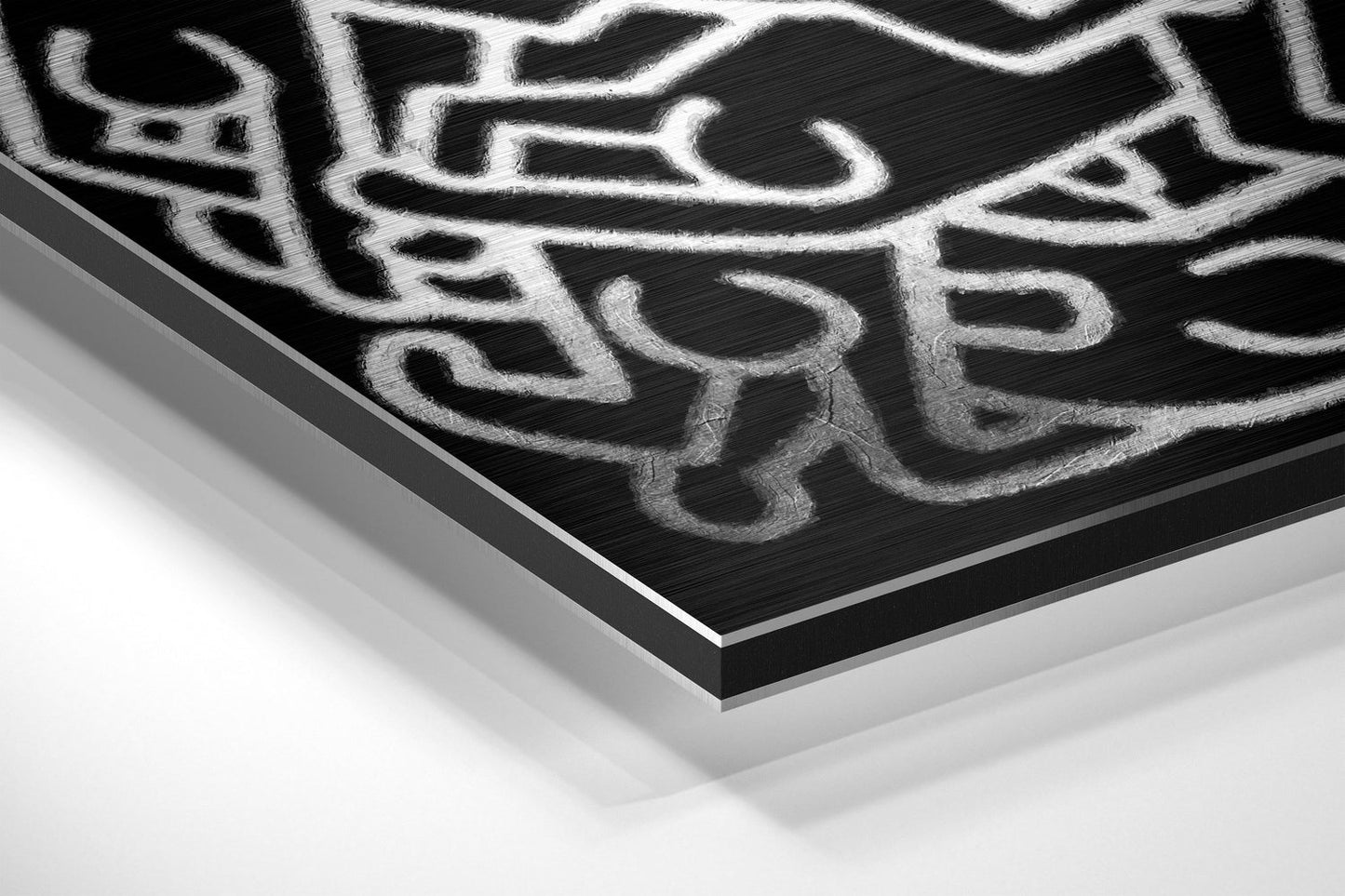 Keith Haring Fırçalı Metalik Alu-Dibond