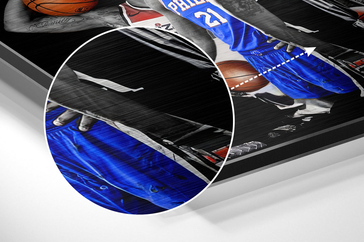 NBA All Stars Fırçalı Metalik Alu-Dibond