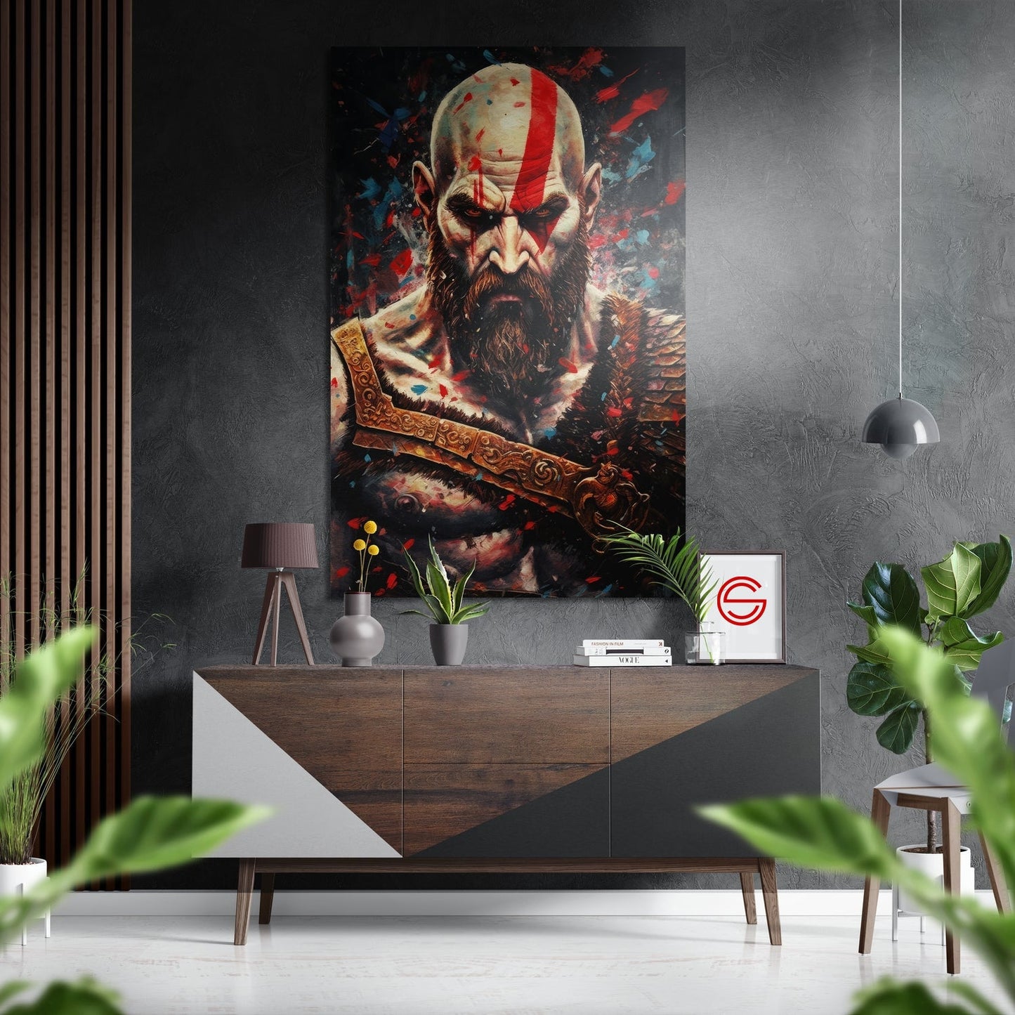Kratos - Savaş Tanrısı Fırçalı Metalik Alu-Dibond
