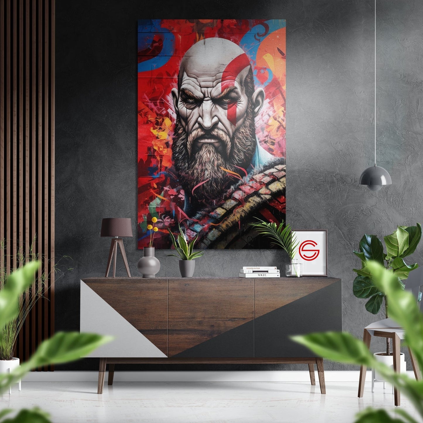 Kratos - Savaş Tanrısı Fırçalı Metalik Alu-Dibond