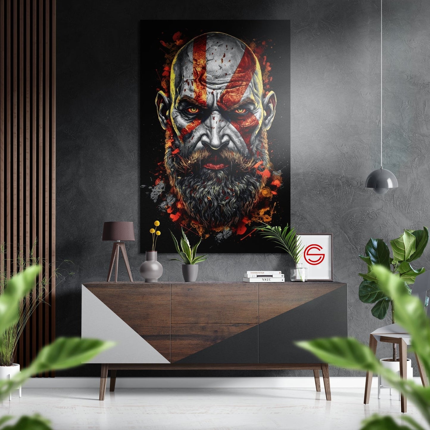 Kratos - Savaş Tanrısı Fırçalı Metalik Alu-Dibond