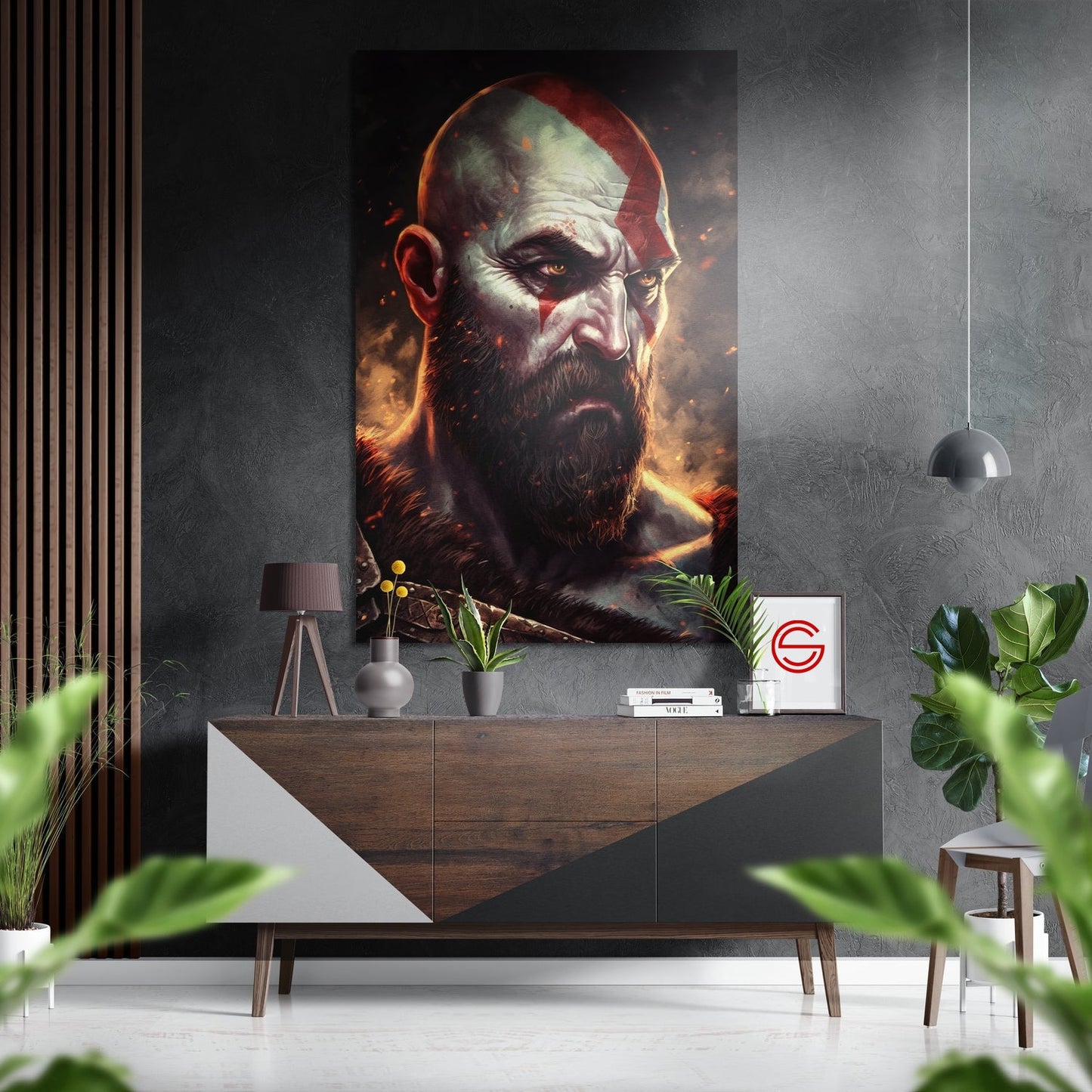Kratos - Savaş Tanrısı Fırçalı Metalik Alu-Dibond