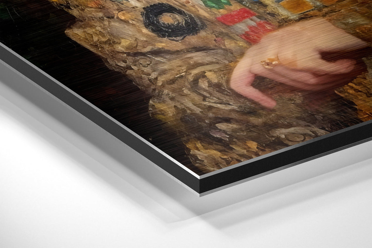 Klimt Fırçalı Metalik Alu-Dibond