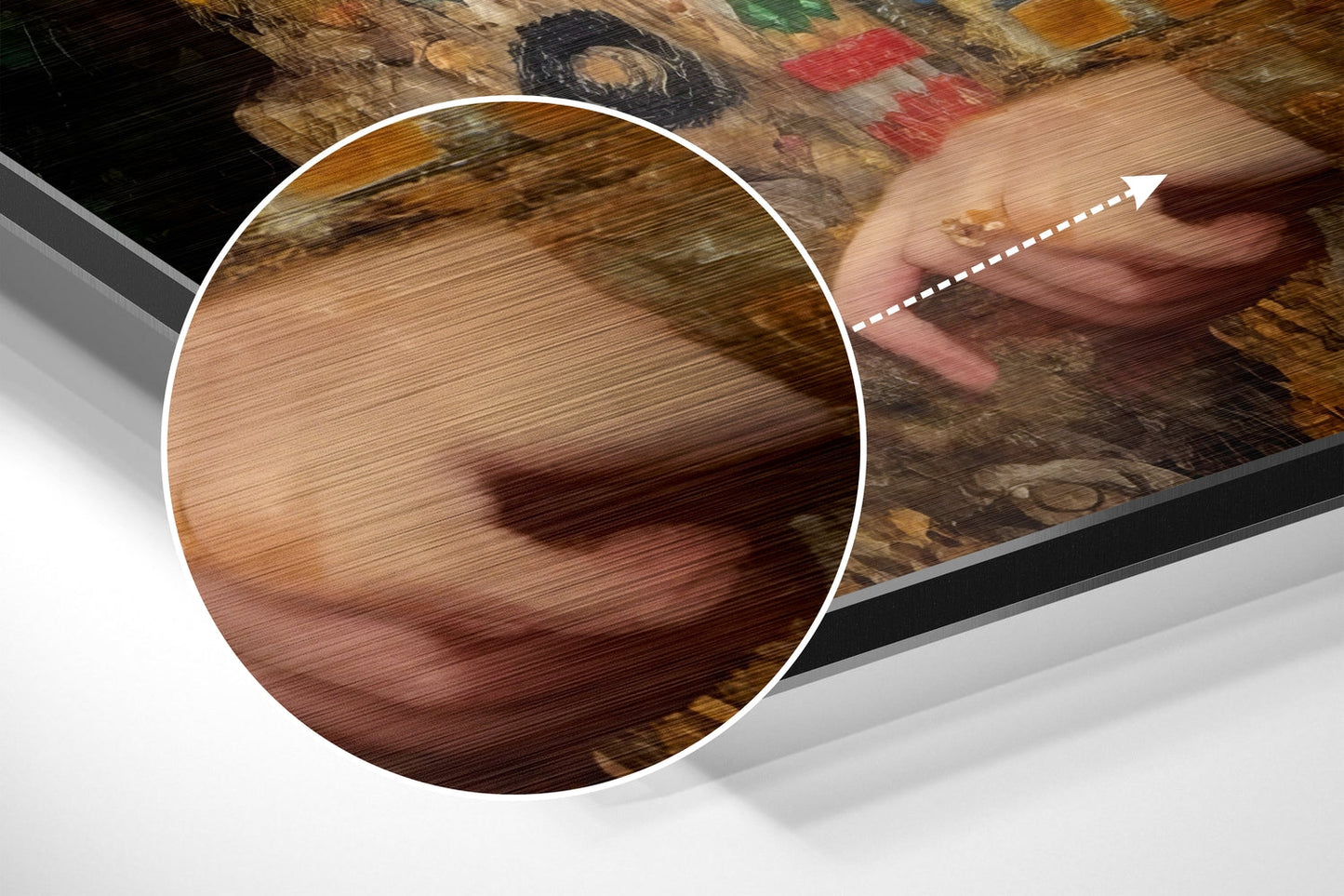 Klimt Fırçalı Metalik Alu-Dibond