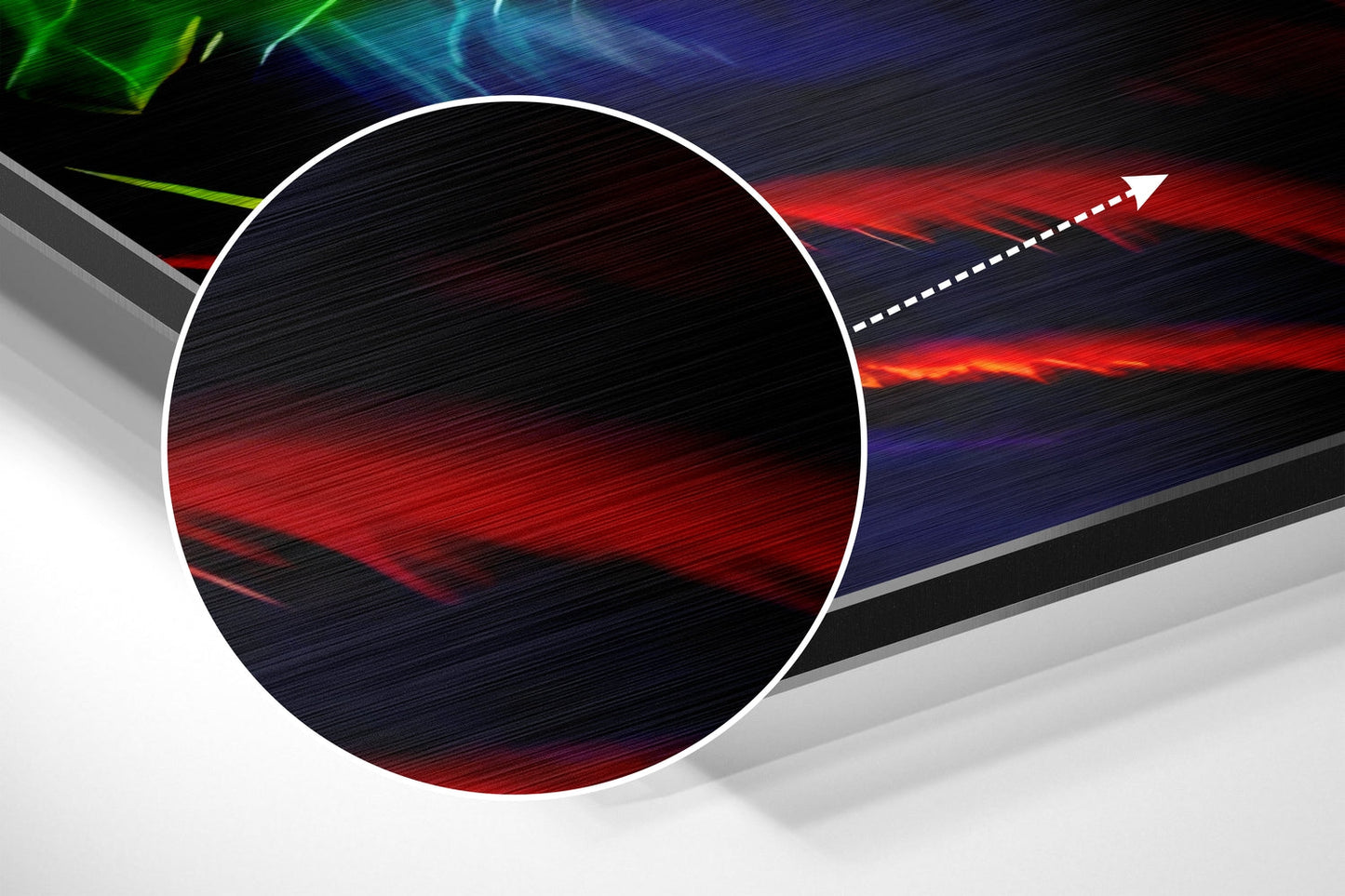 Neon Kaplan Fırçalı Metalik Alu-Dibond
