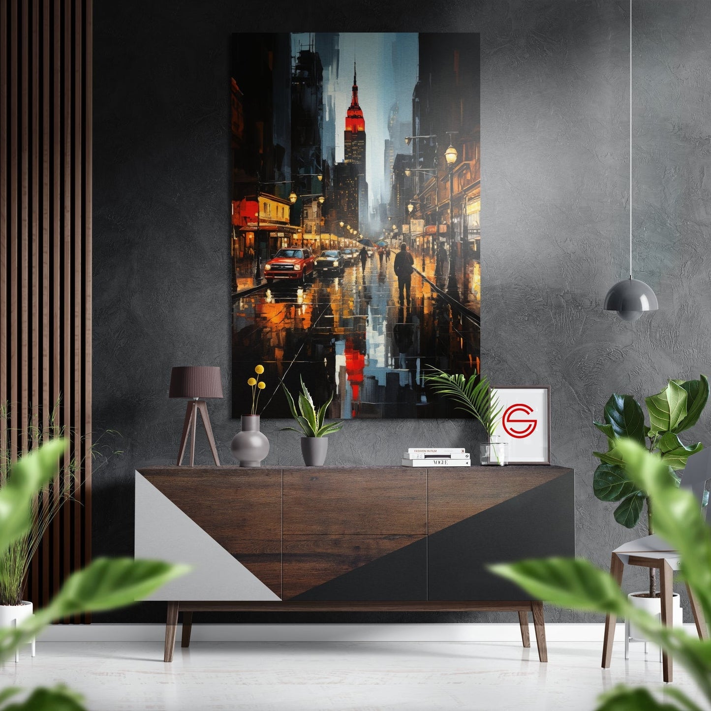 Gece Şehir Fırçalı Metalik Alu-Dibond