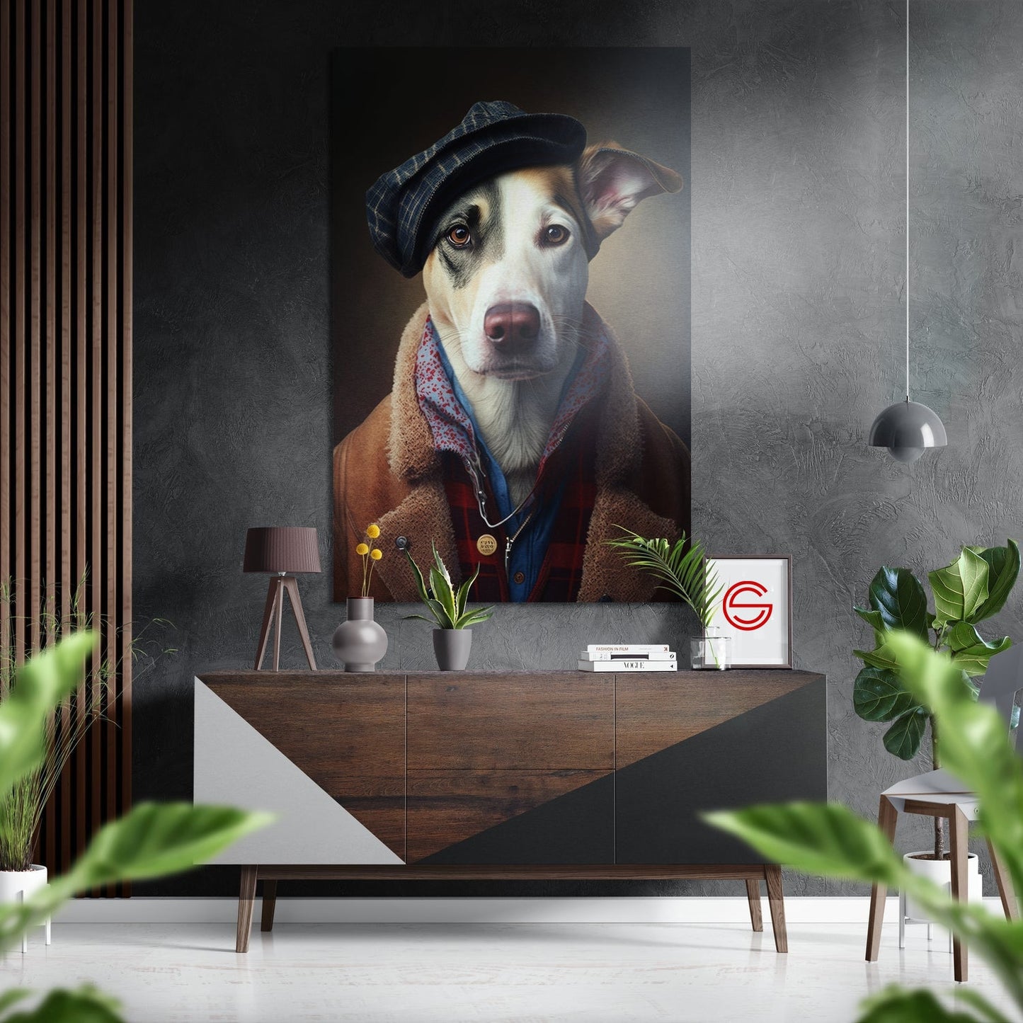 Bay Köpek Fırçalı Metalik Alu-Dibond