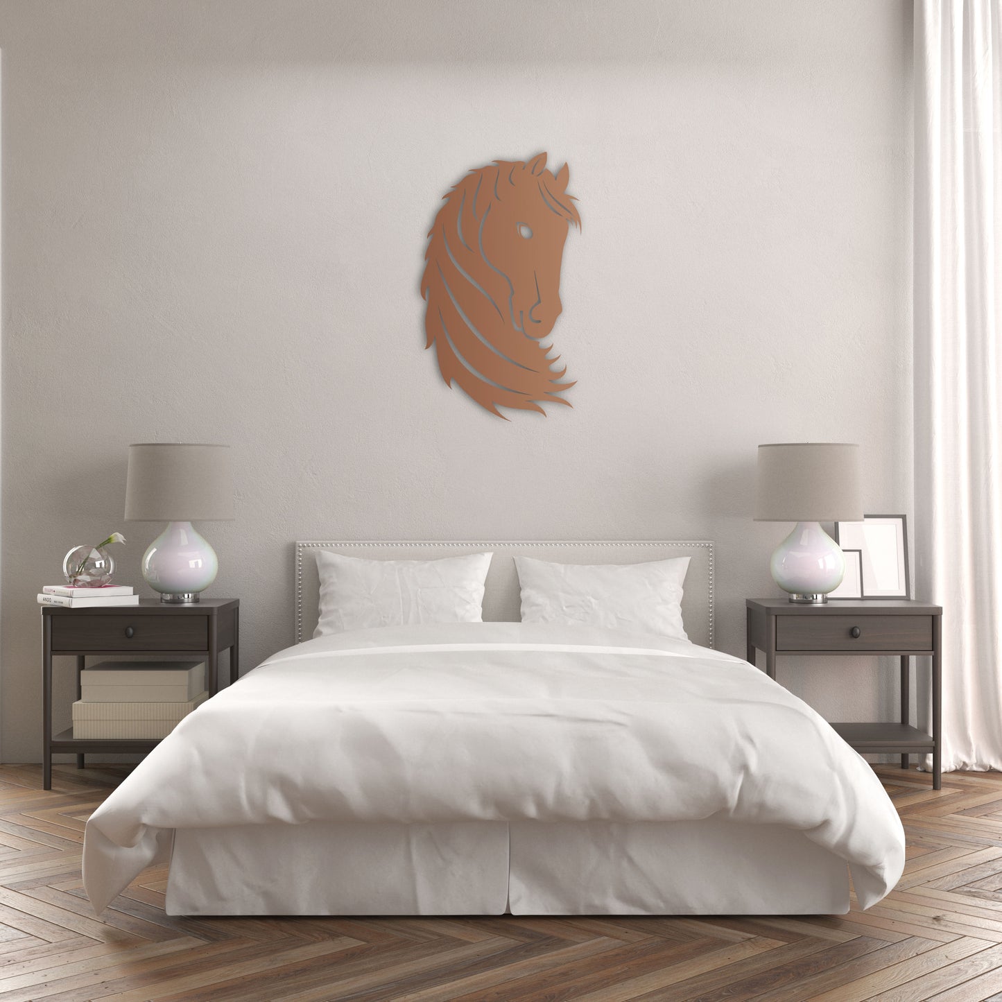 Noble Look Horse Figure Metal Painting