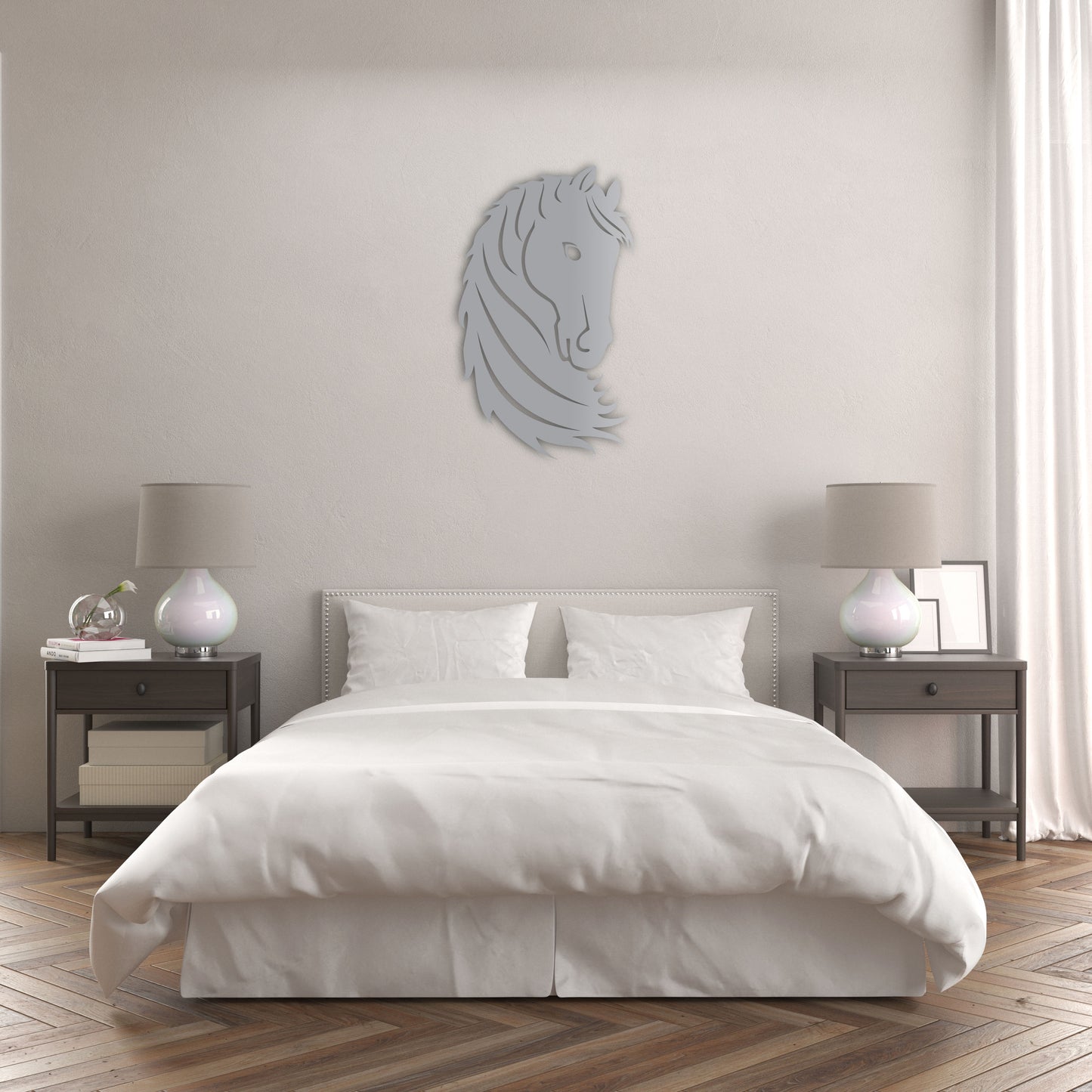 Noble Look Horse Figure Metal Painting