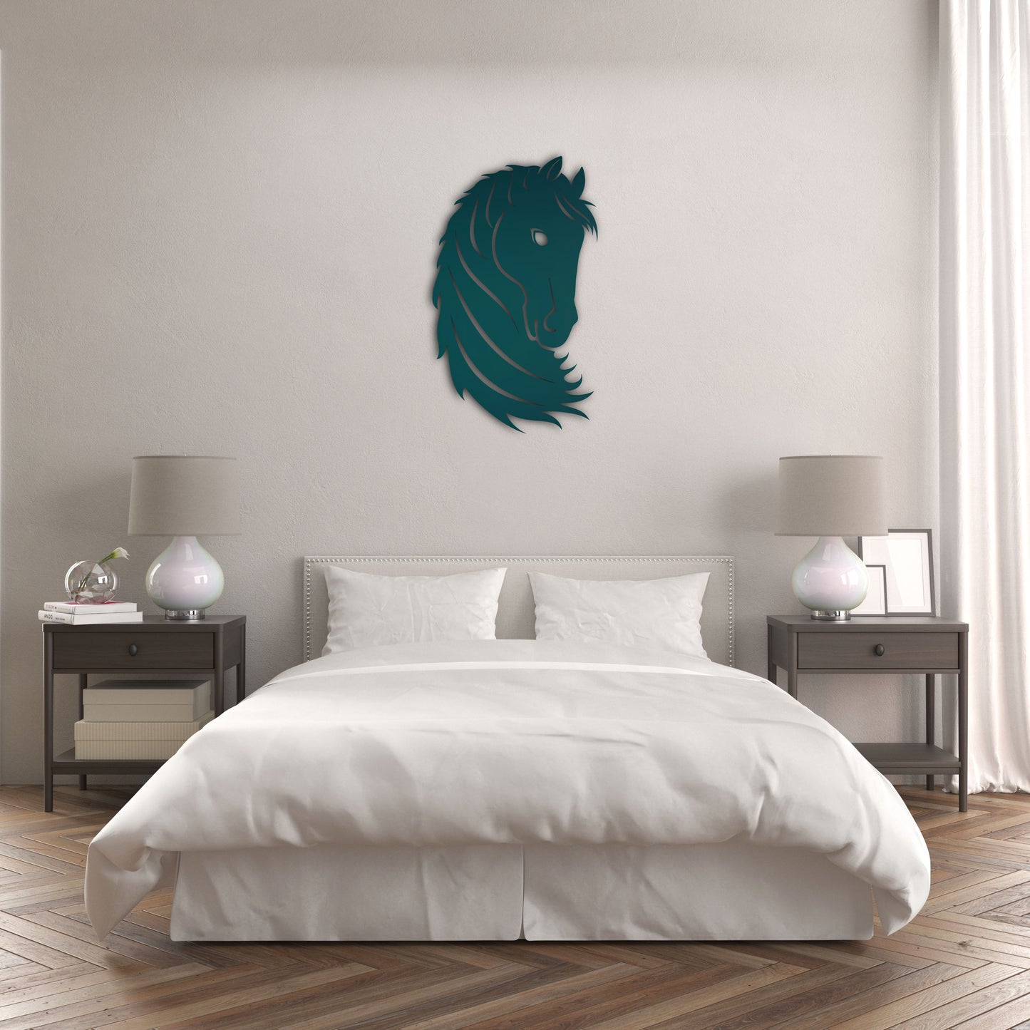 Noble Look Horse Figure Metal Painting