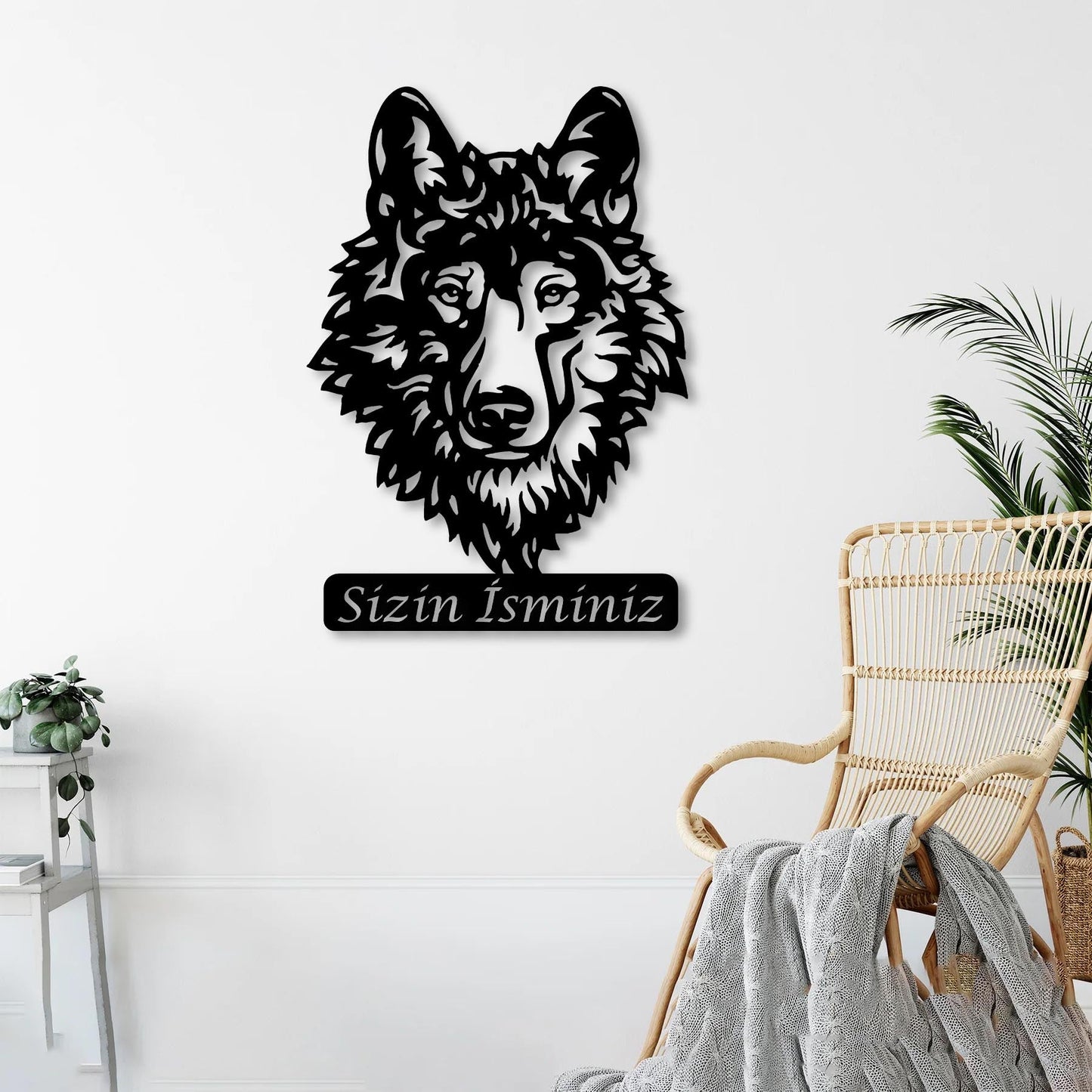 Noble Wolf Metal Painting