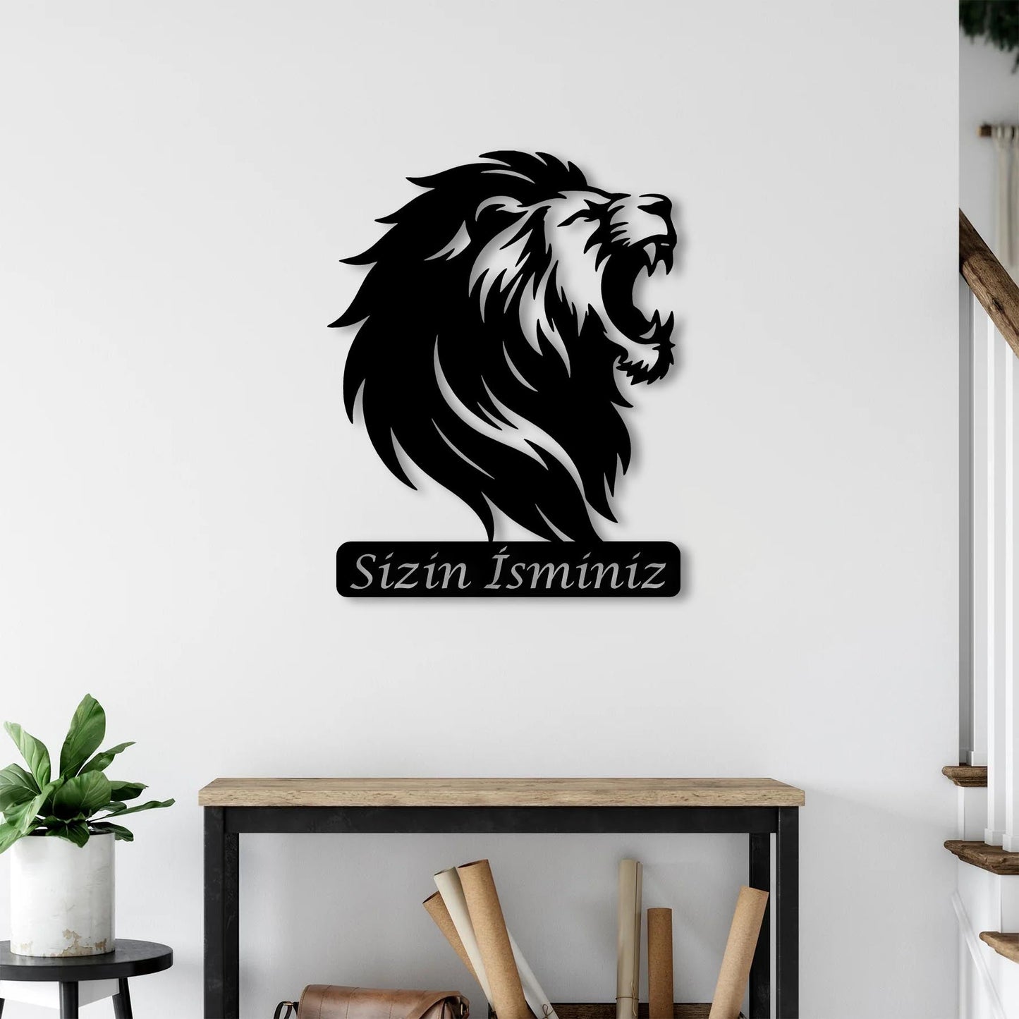 Aslan Kükreyişi Metal Tablo