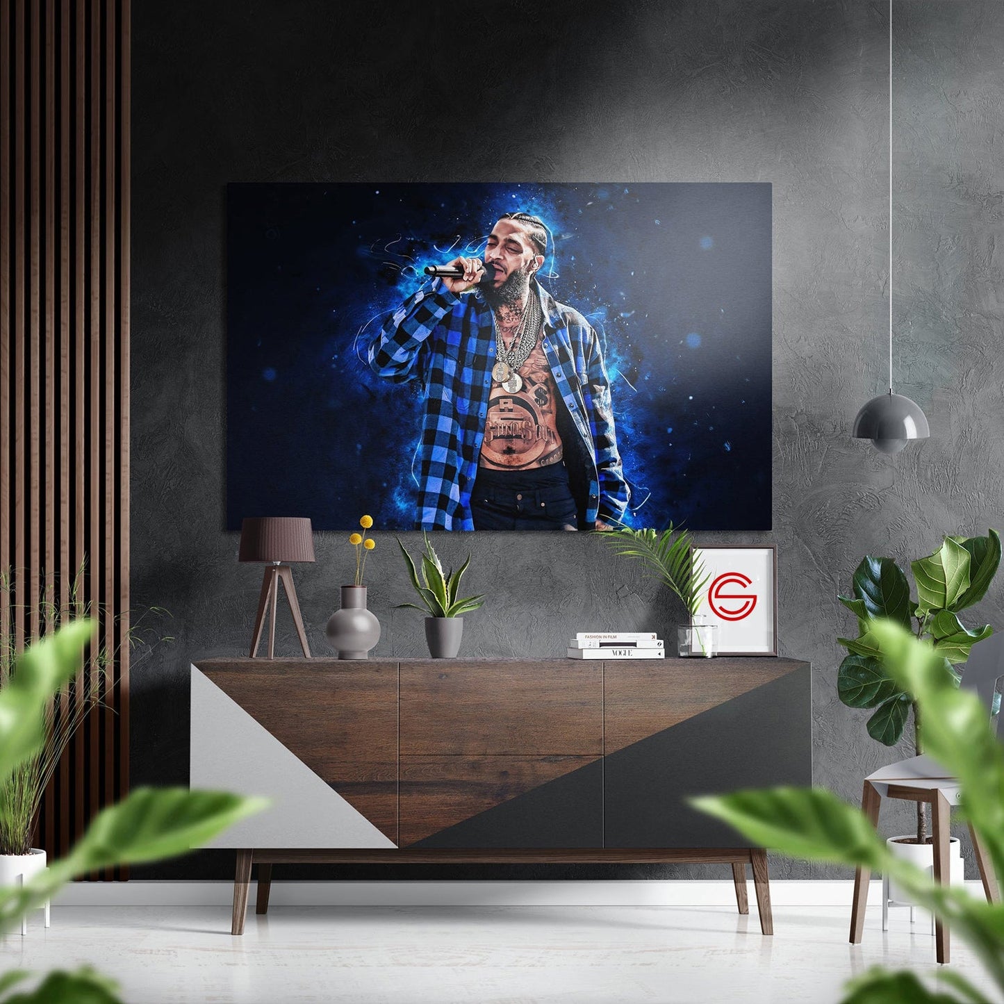 Nipsey Hussle Fırçalı Metalik Alu-Dibond
