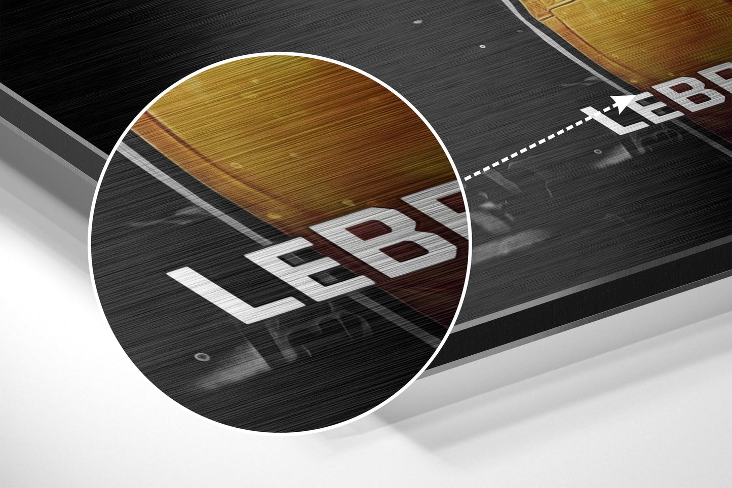Lebron James Fırçalı Metalik Alu-Dibond
