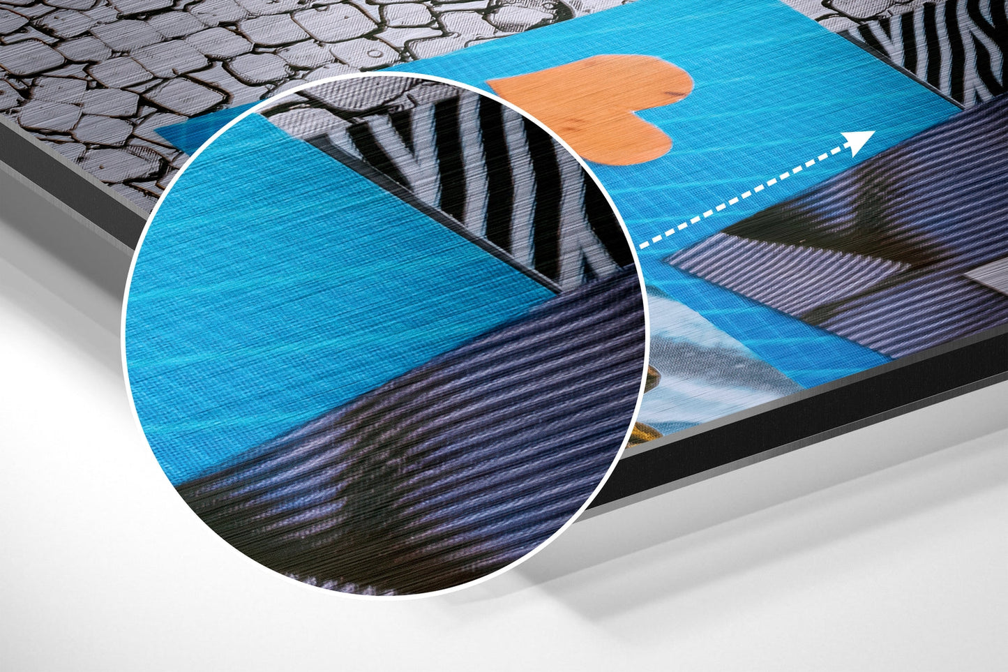 Patchwork Gözler Fırçalı Metalik Alu-Dibond