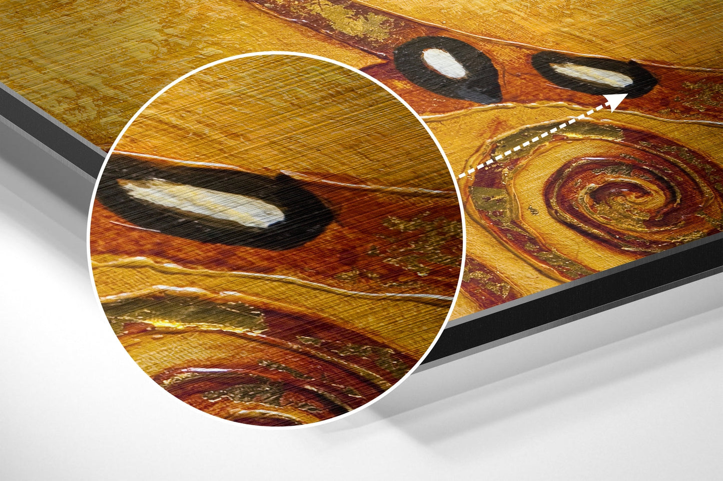 Klimt'In Hayat Ağacı Fırçalı Metalik Alu-Dibond
