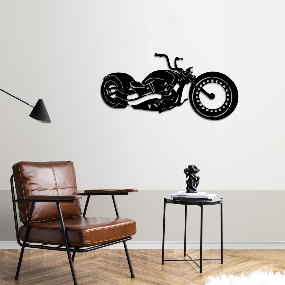 Free Spirit: Chopper Motorcycle Metal Painting