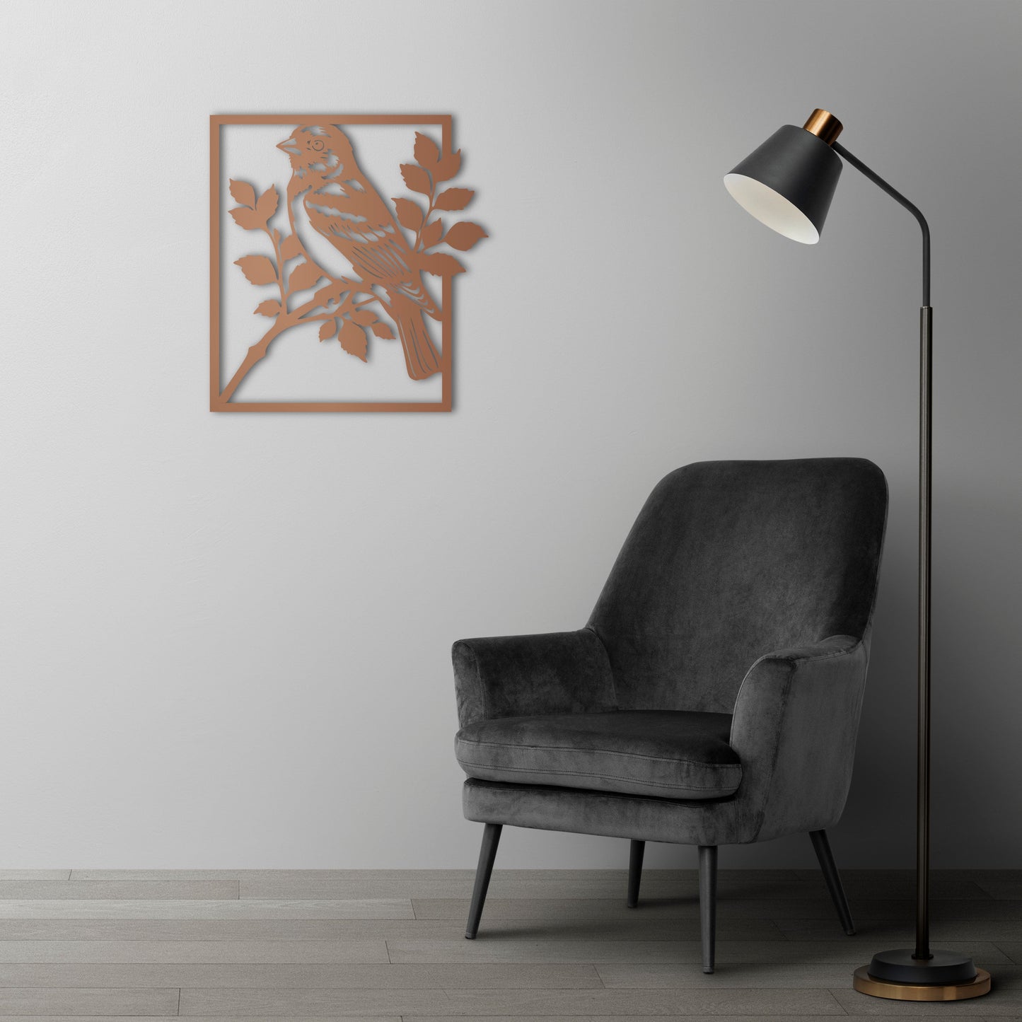 Doğa Şarkısı Kuş Metal Tablo