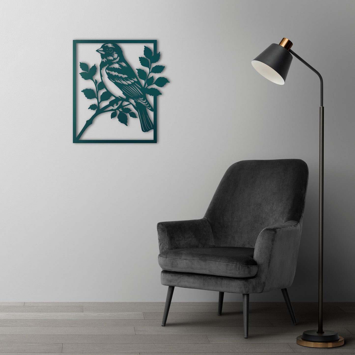Doğa Şarkısı Kuş Metal Tablo
