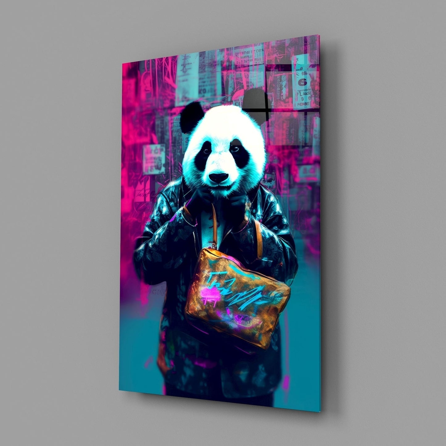 Alışveriş Panda Cam Tablo || Tasarımcı Koleksiyonu