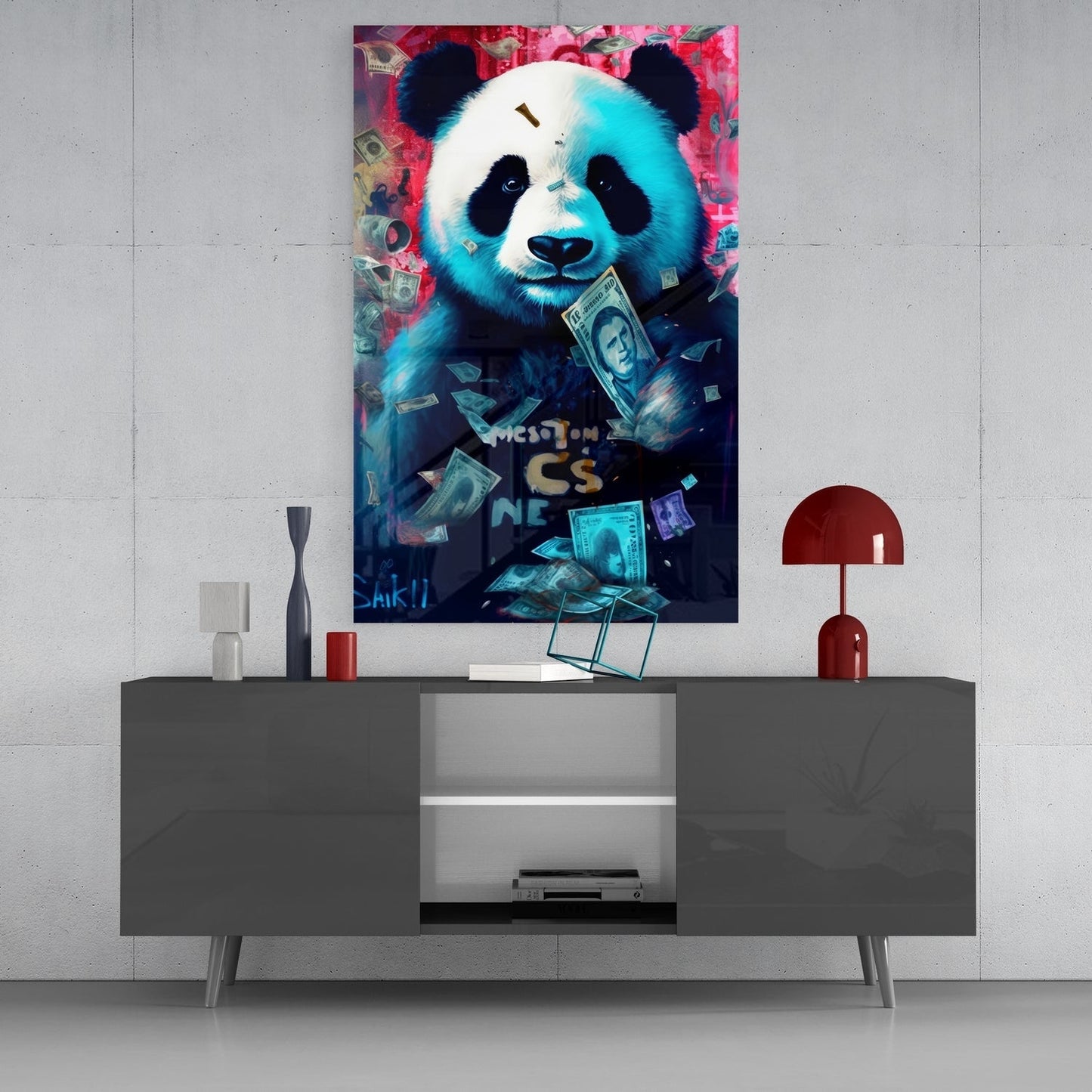 Zengin Panda Cam Tablo || Tasarımcı Koleksiyonu