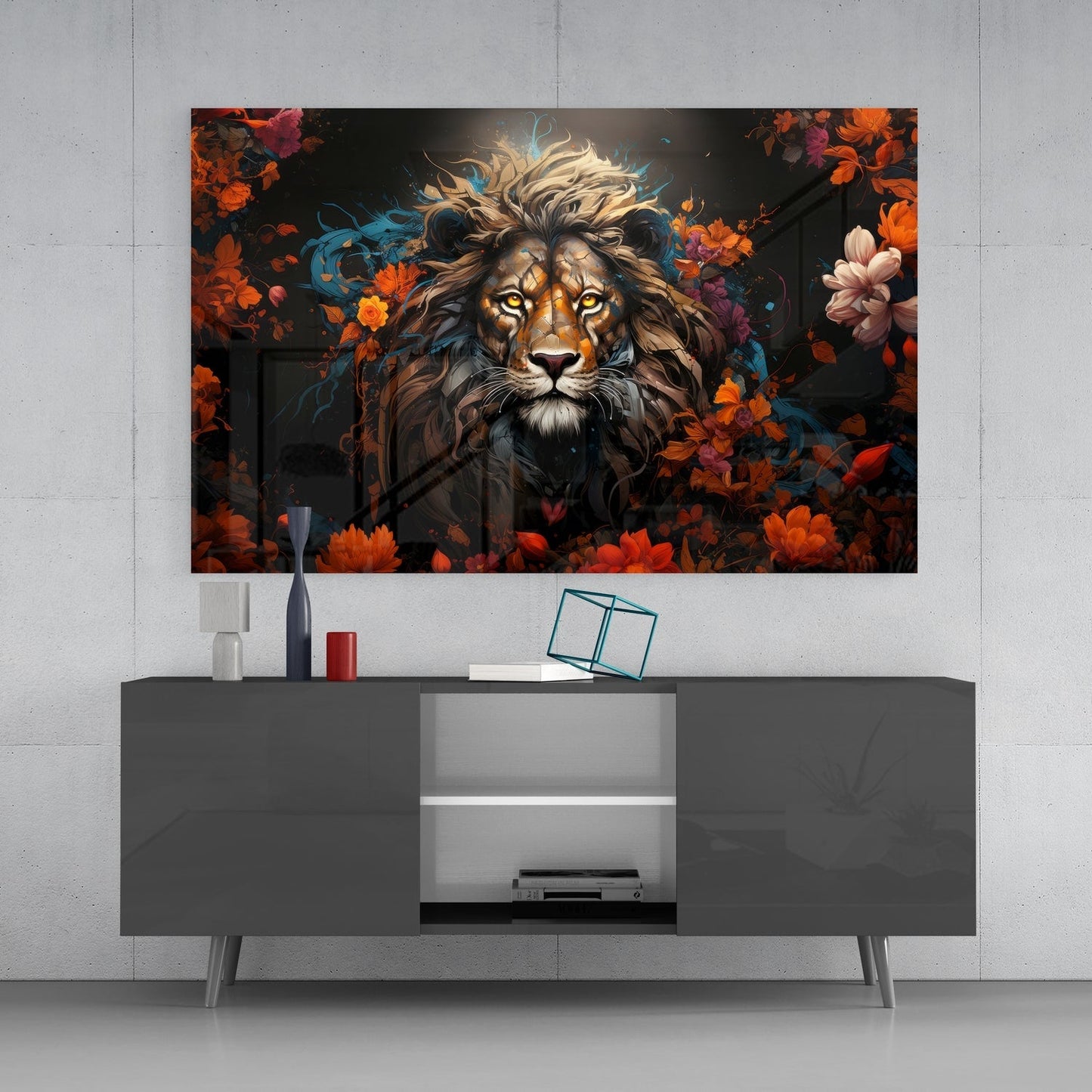 Aslan Cam Tablo || Tasarımcı Koleksiyonu