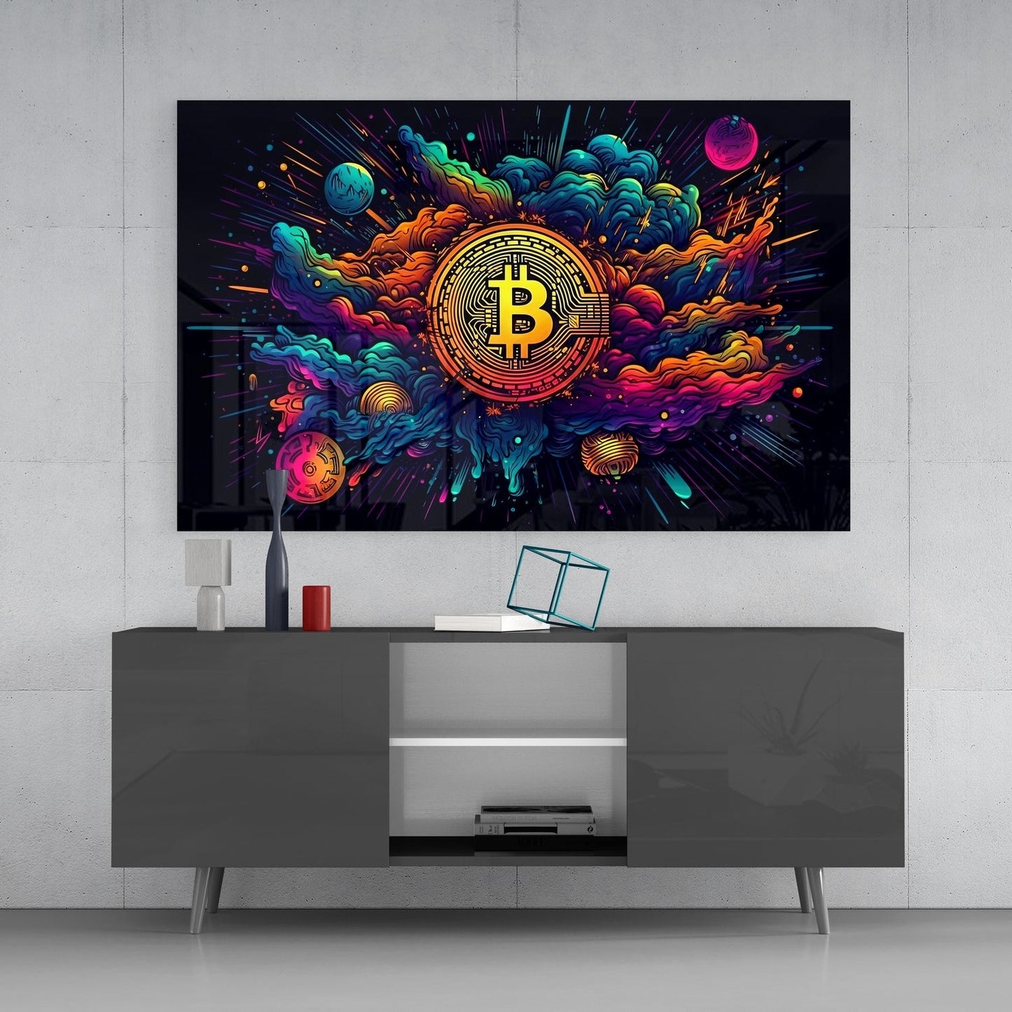 Bitcoin Cam Tablo || Tasarımcı Koleksiyonu