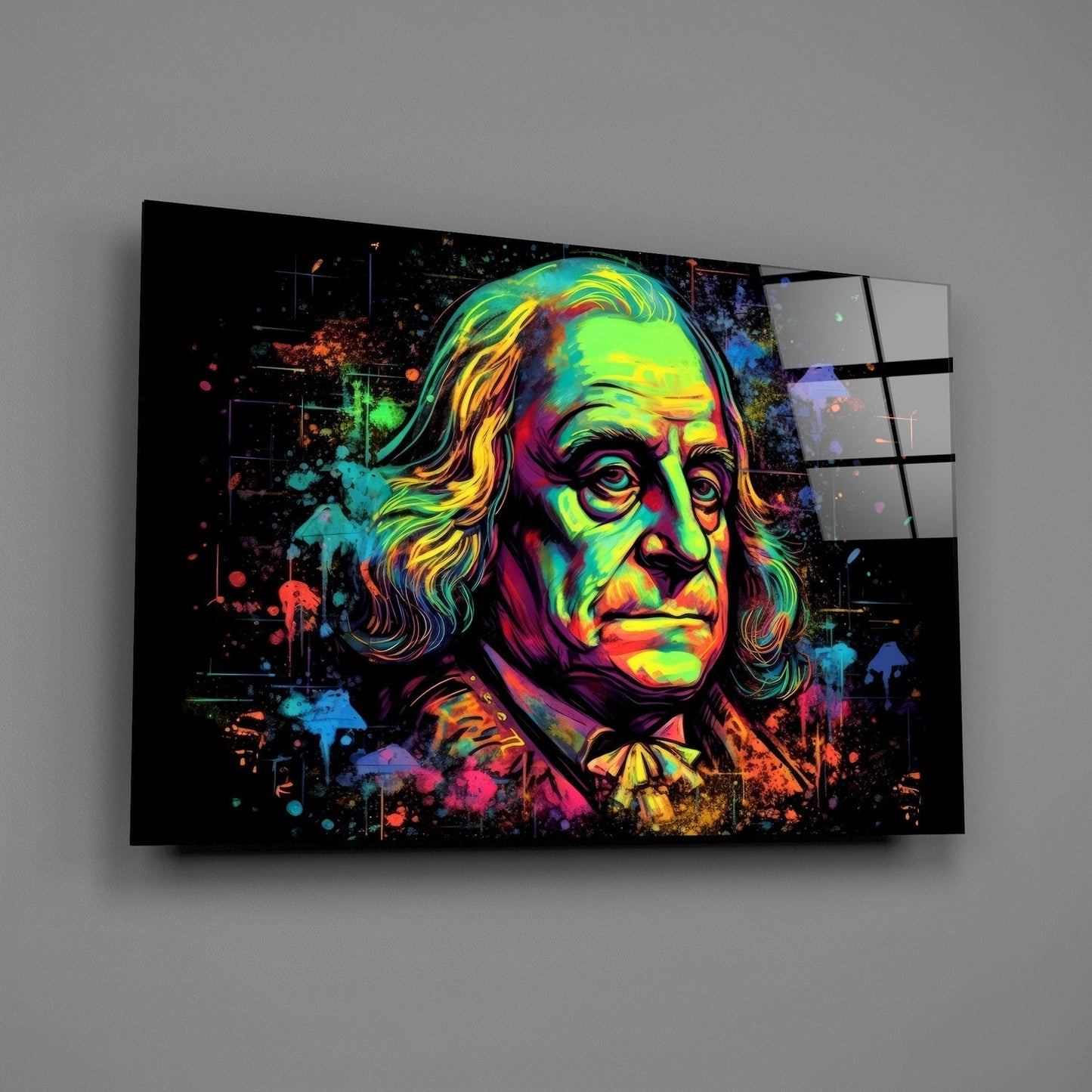 Benjamin Franklin Cam Tablo || Tasarımcı Koleksiyonu