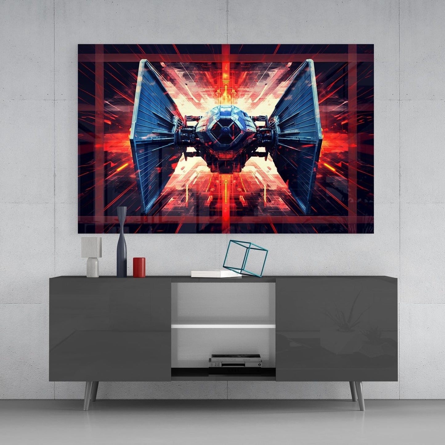 Tie Fighter Cam Tablo || Tasarımcı Koleksiyonu