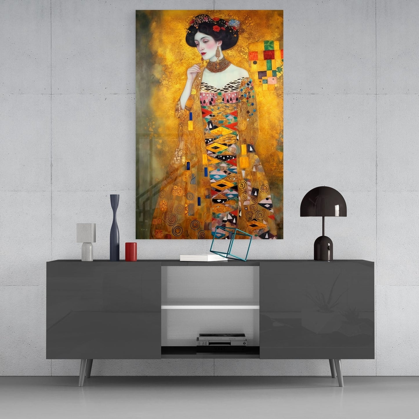 Klimt Tarzı Cam Tablo || Tasarımcı Koleksiyonu