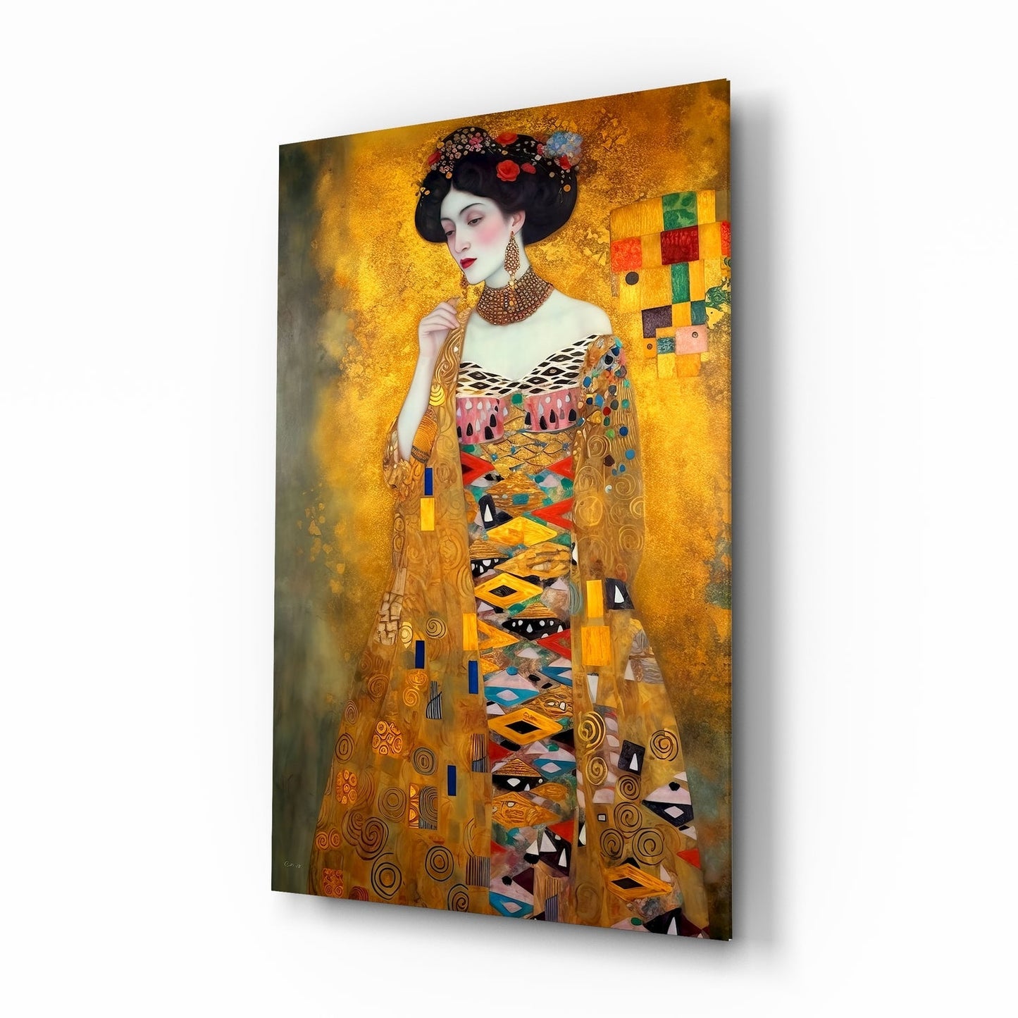 Klimt Tarzı Cam Tablo || Tasarımcı Koleksiyonu