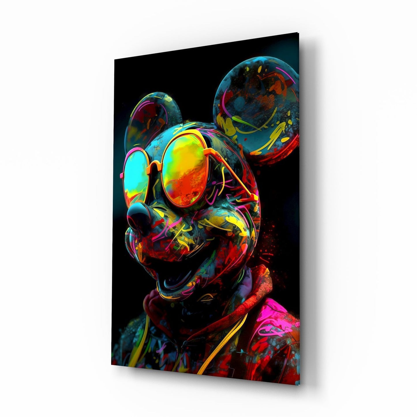Neon Fareler Cam Tablo || Tasarımcı Koleksiyonu