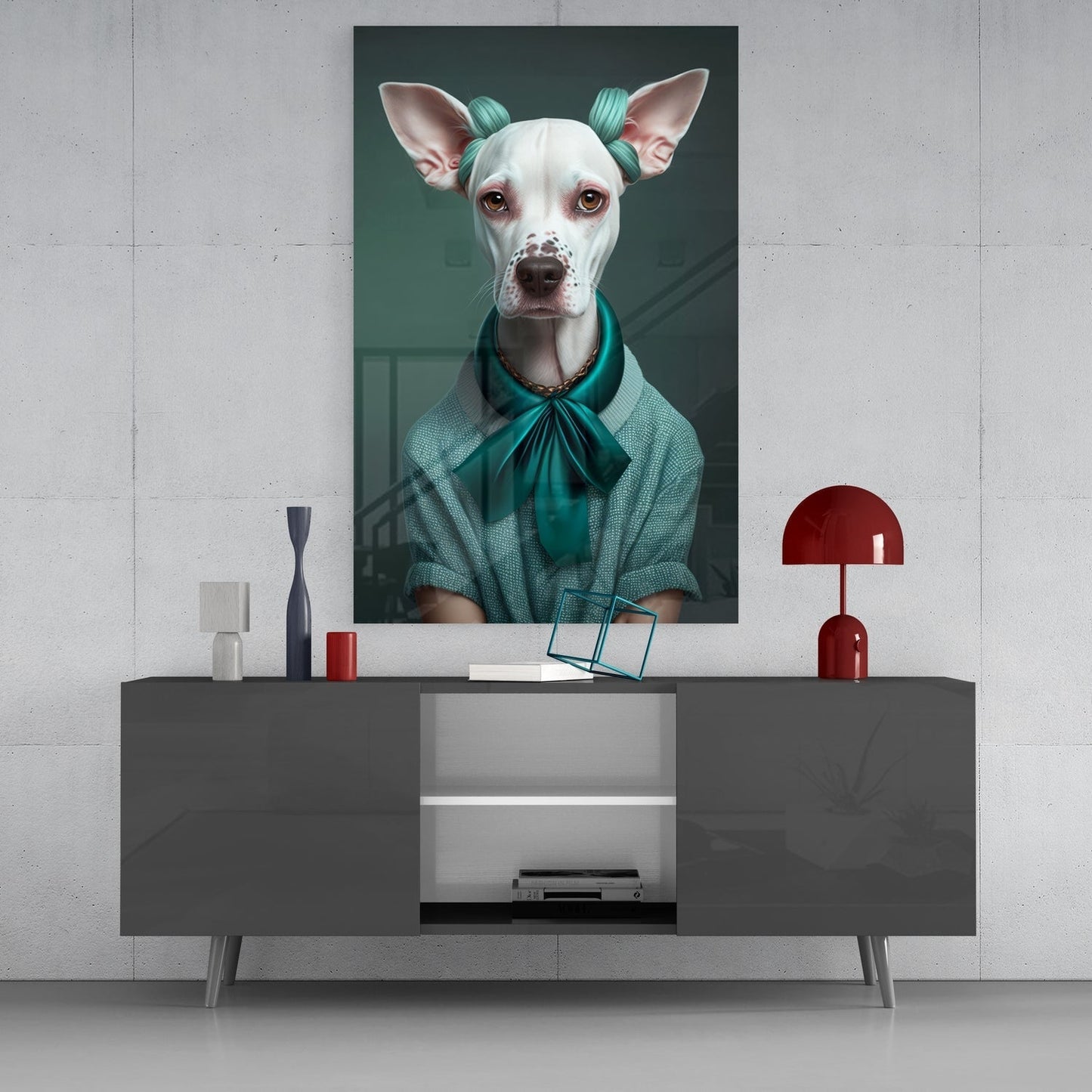 Köpek Vogue'U Cam Tablo
