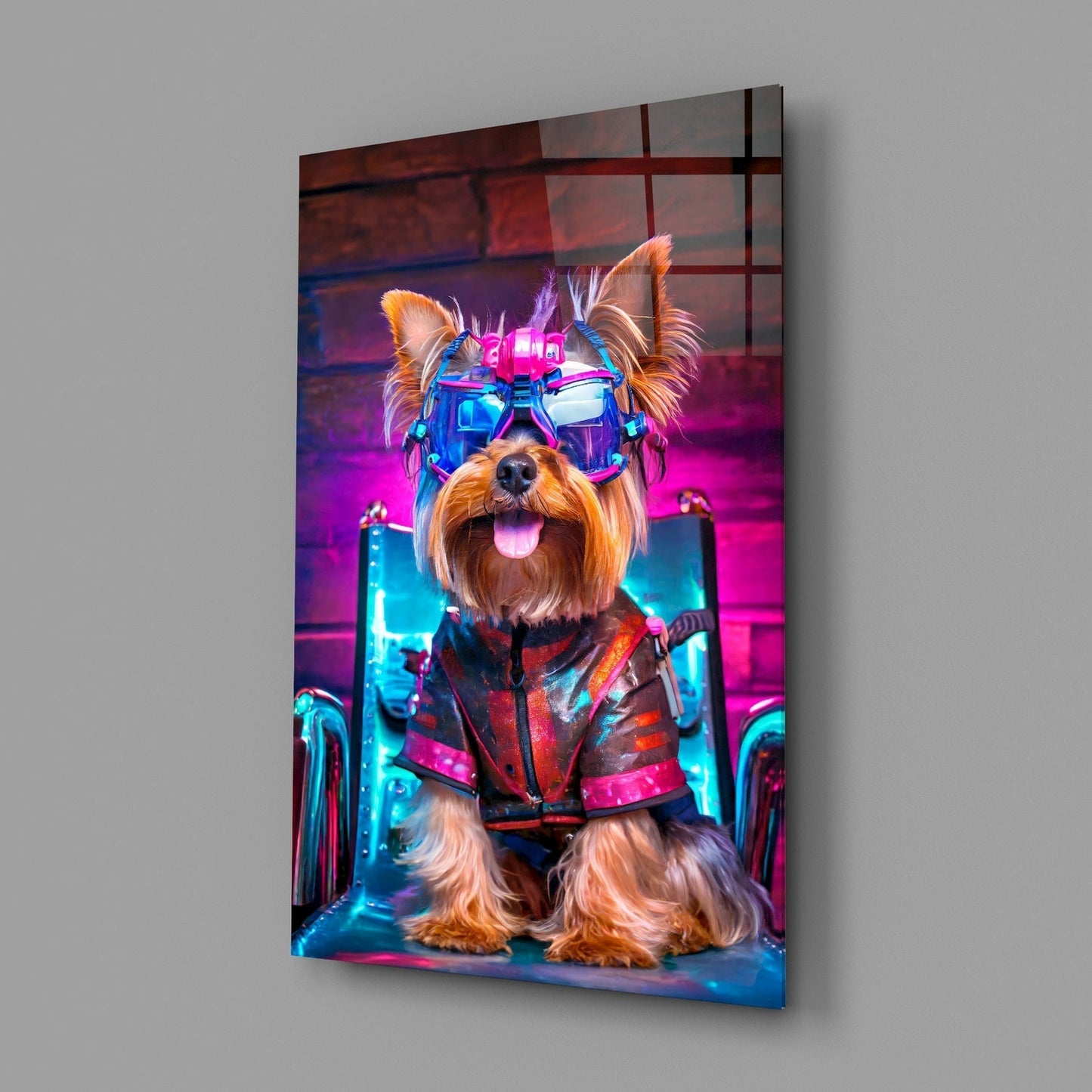 Kalça Köpeği Cam Tablo
