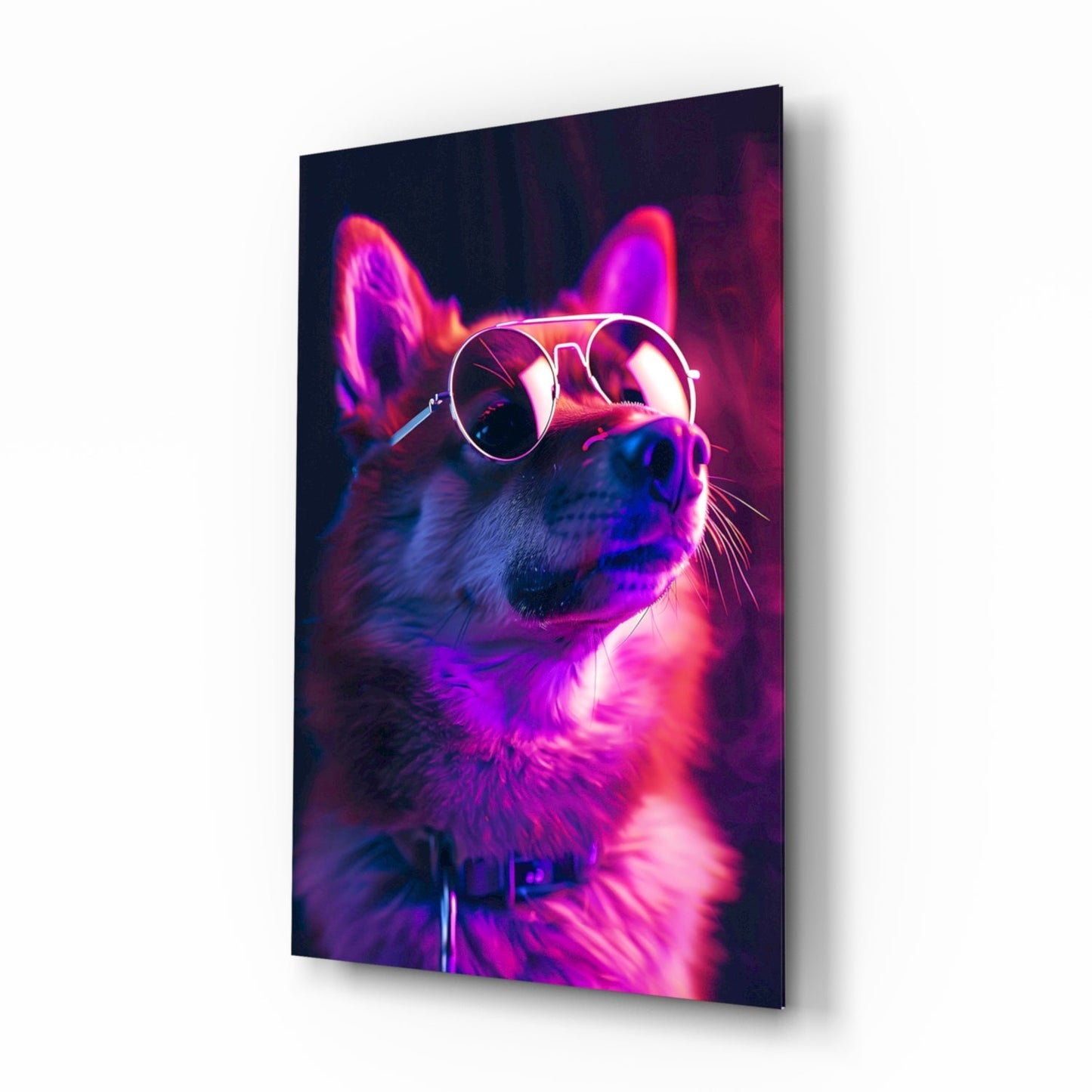 Gözlüklü Köpek Cam Tablo || Tasarımcı Koleksiyonu