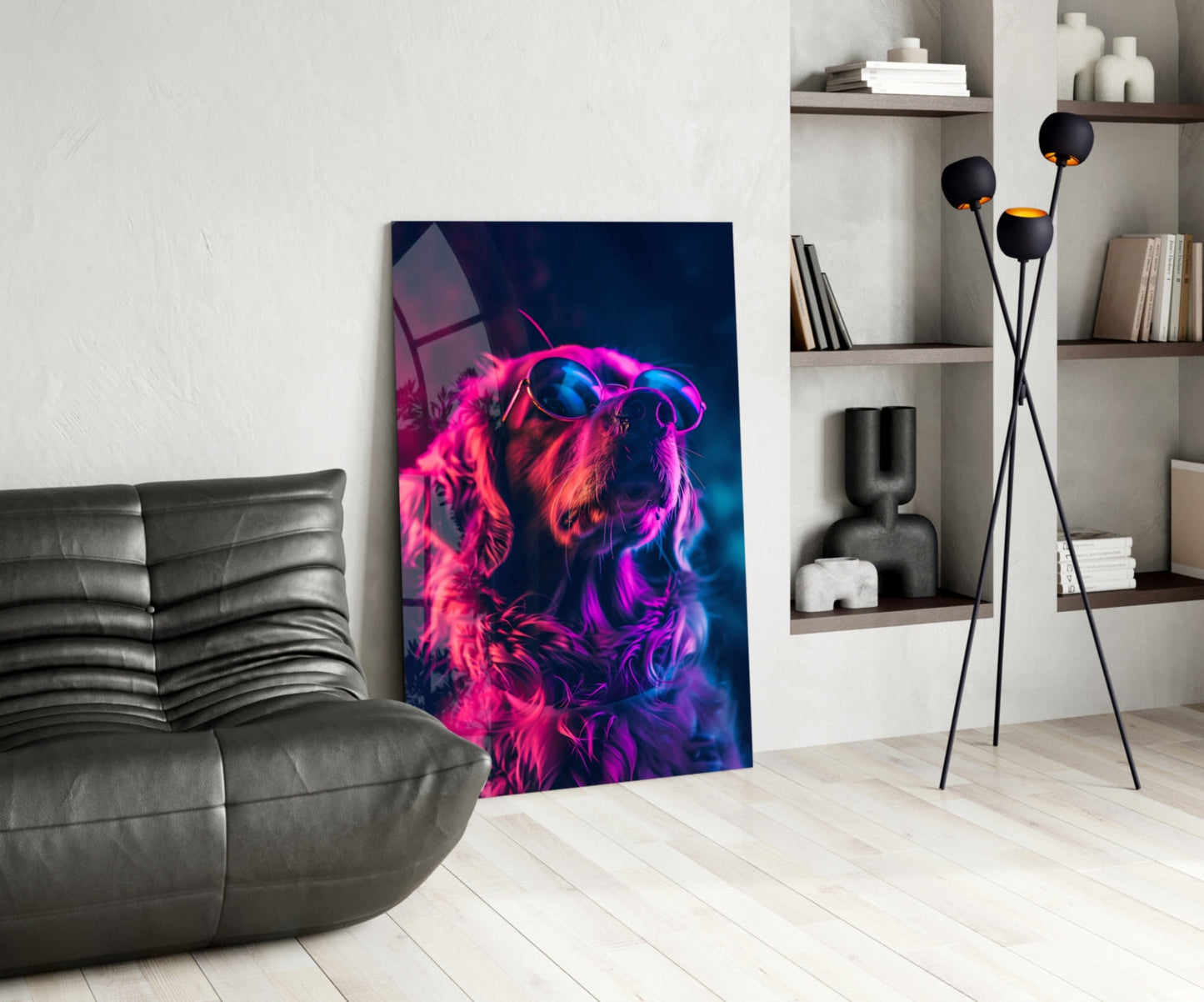 Gözlüklü Köpek Cam Tablo || Tasarımcı Koleksiyonu